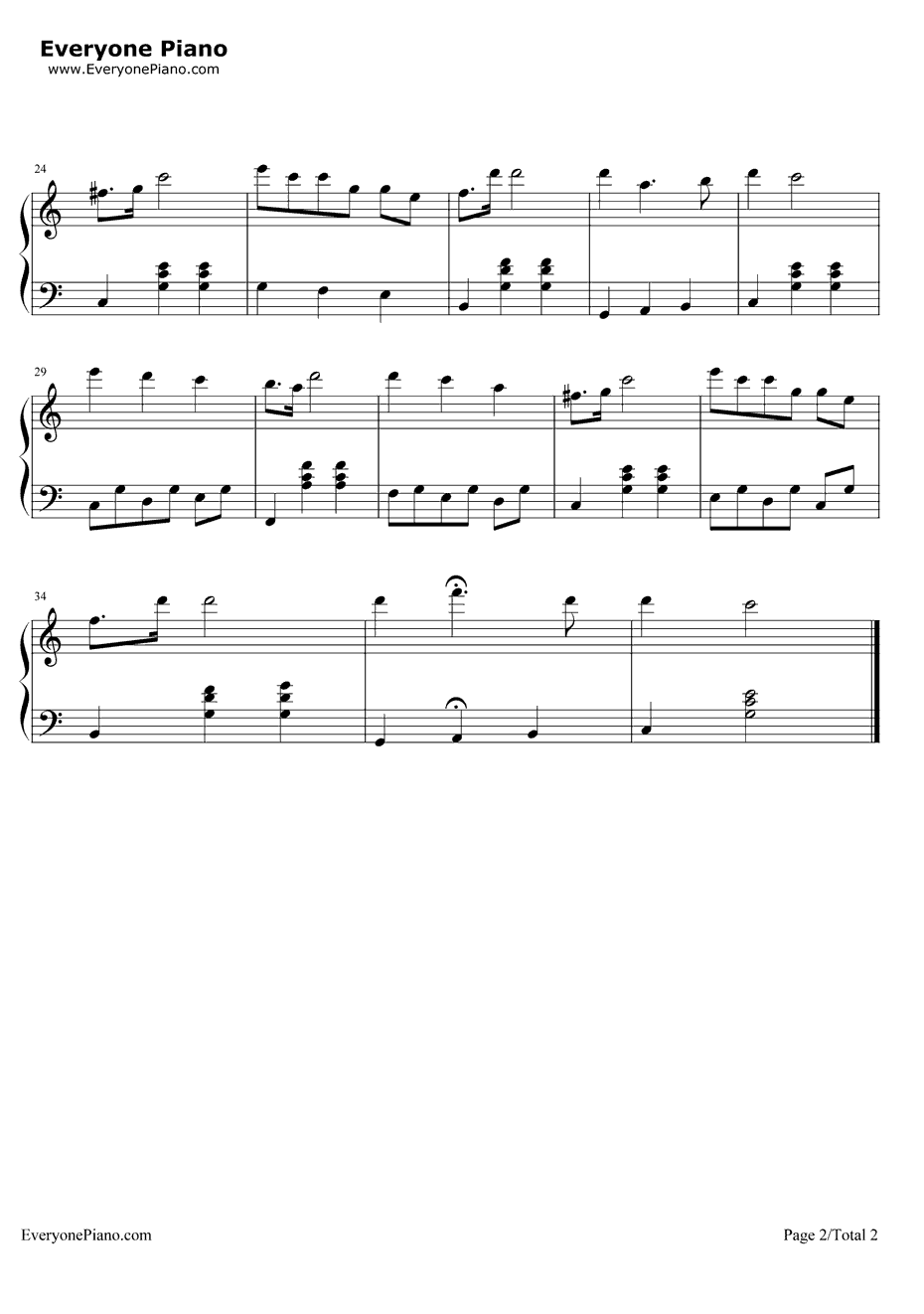 桑塔露琪亚钢琴谱-特奥多罗·科特劳TeodoroCottrau-SantaLucia2