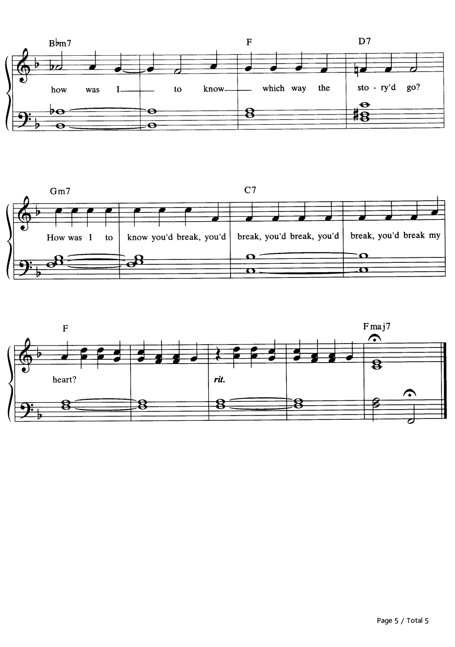 Take a Bow钢琴谱-Madonna5