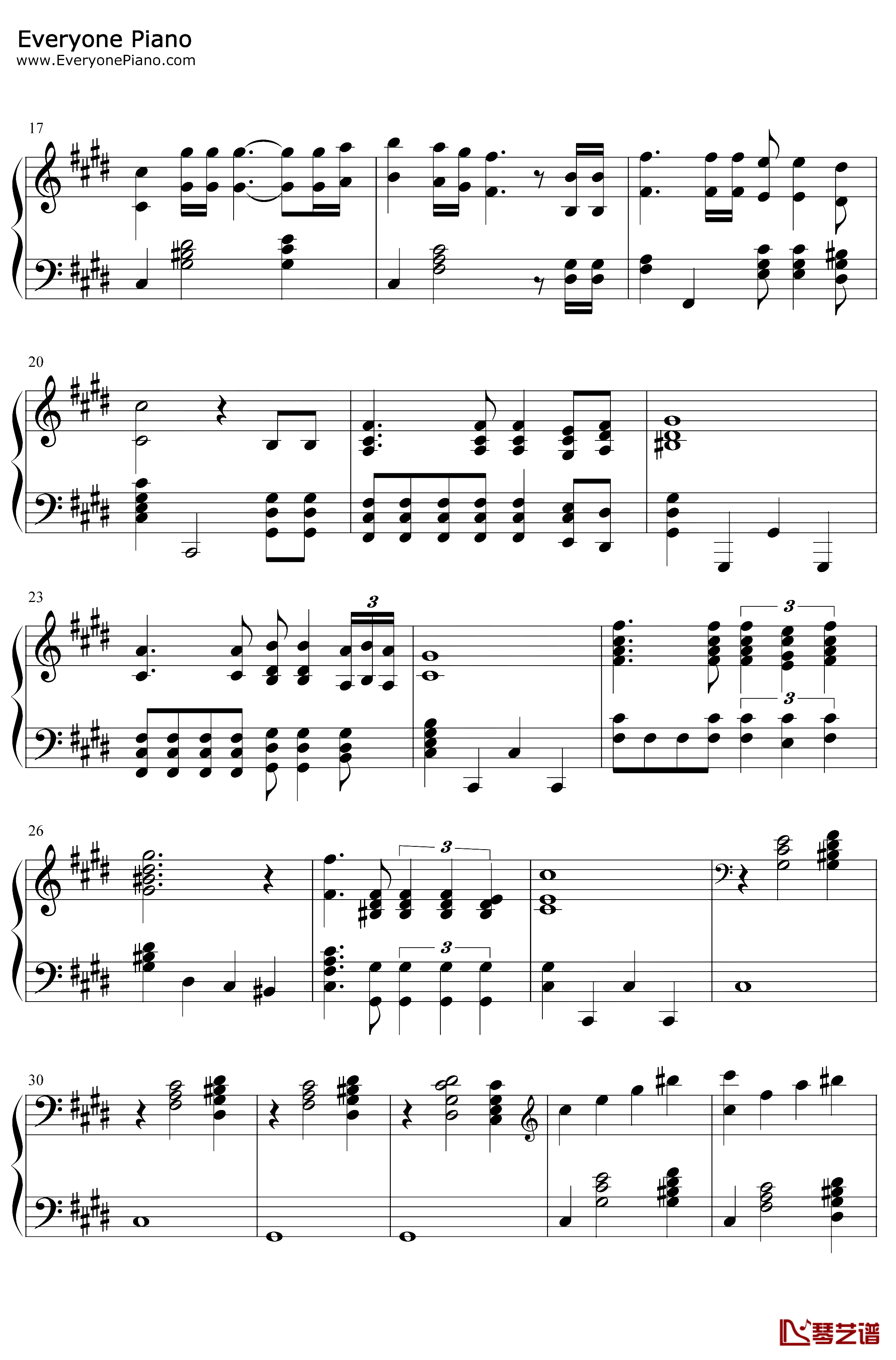 Jenny Of Oldstones钢琴谱-Florenceand the Machine-JennysSong-权力的游戏第八季插曲2