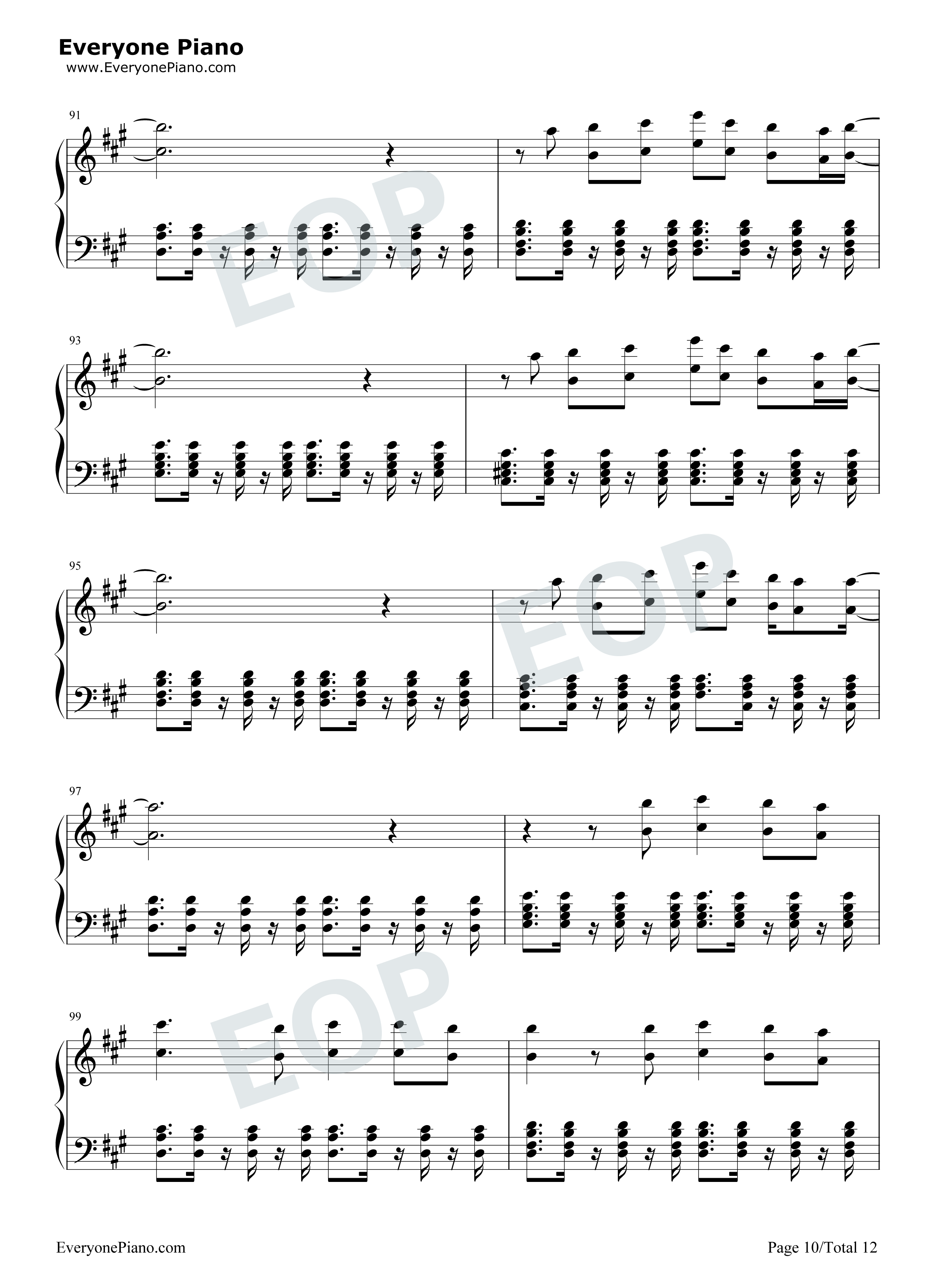 We Are One (Ole Ola)钢琴谱-Pitbull10
