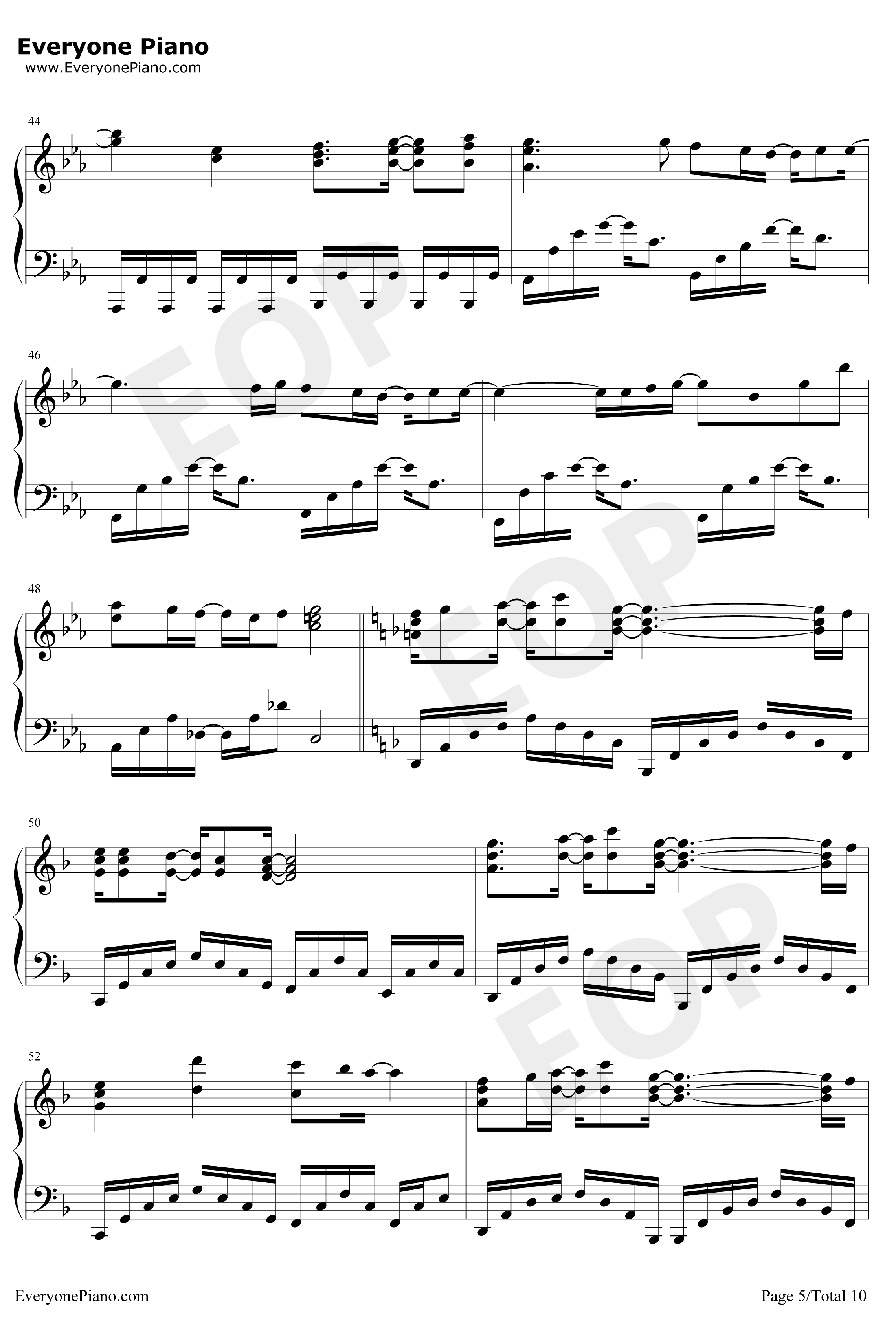 Invisible Date钢琴谱-sweetARMS-约会大作战万由里裁决主题曲5