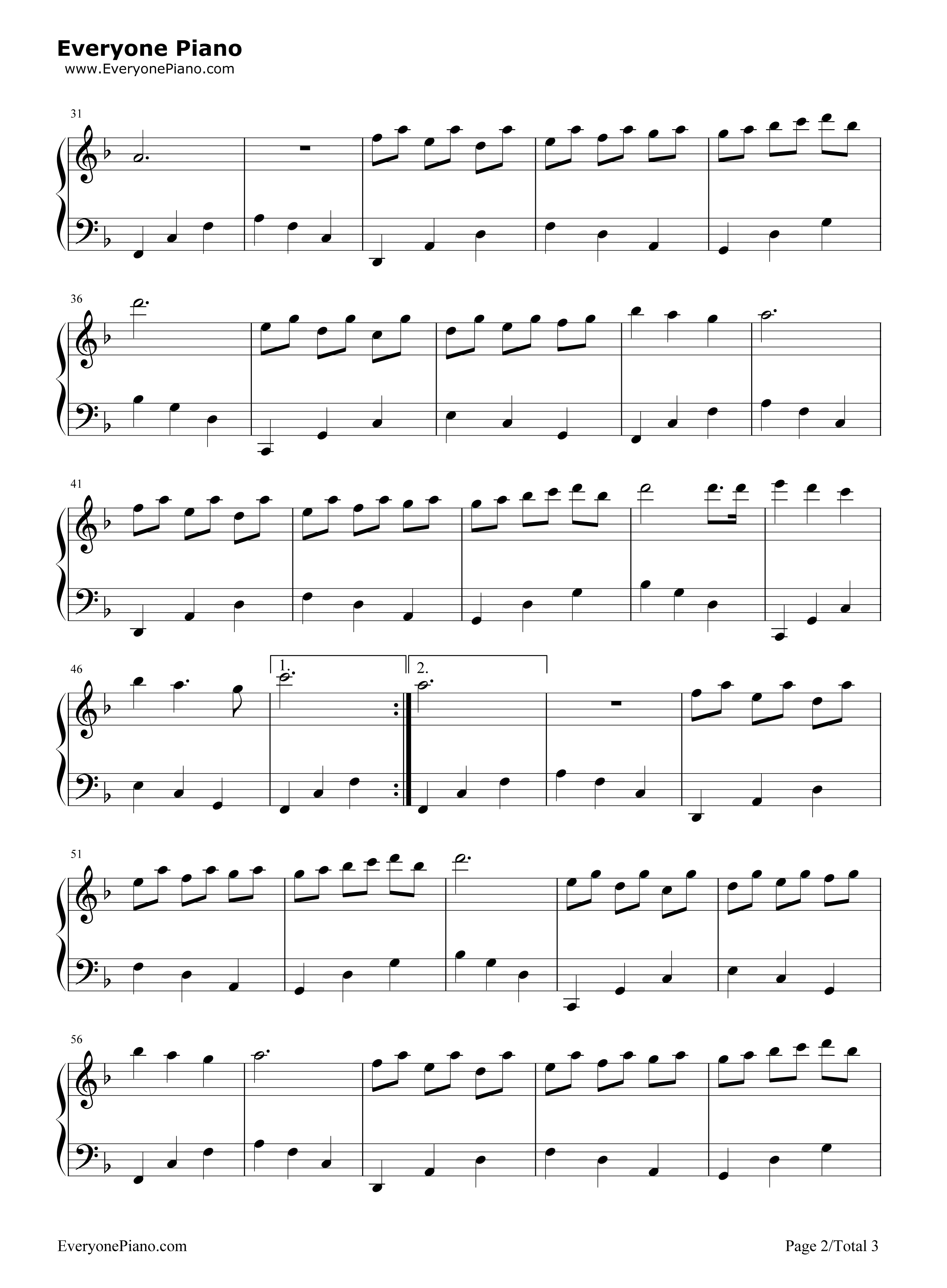 Lavender Hills（薰衣草山丘）钢琴谱-Brian Crain2