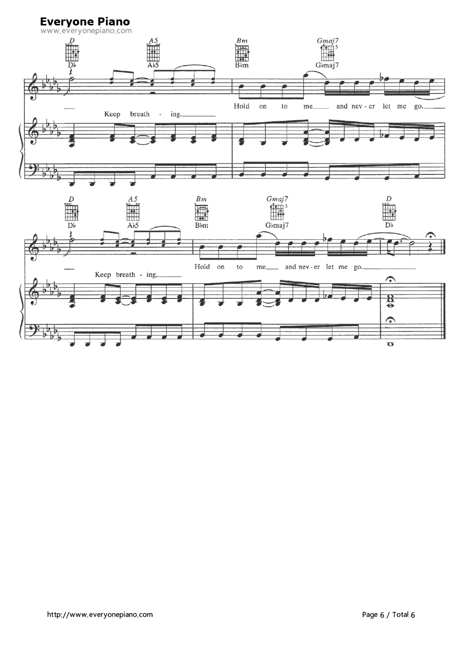 Far Away钢琴谱-Nickelback6