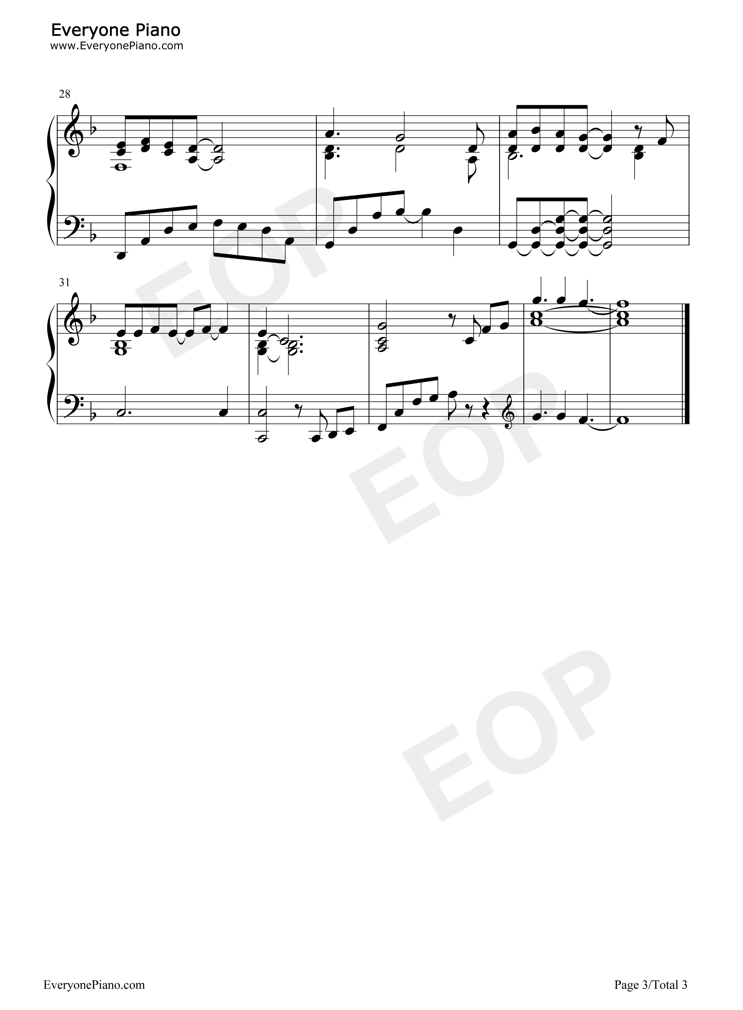 Last Christmas钢琴谱-Wham!3