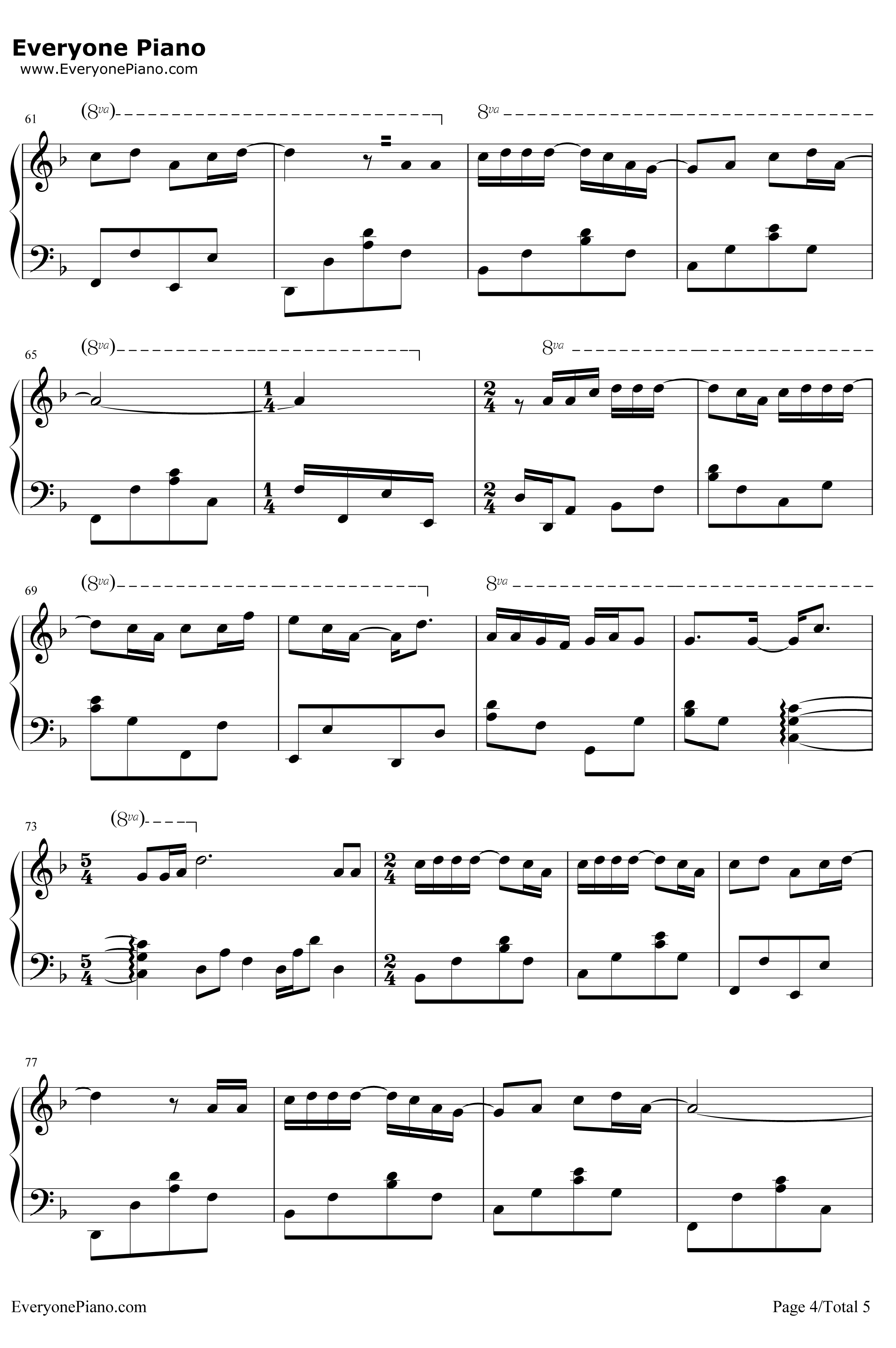 等一分钟钢琴谱 -徐誉滕4
