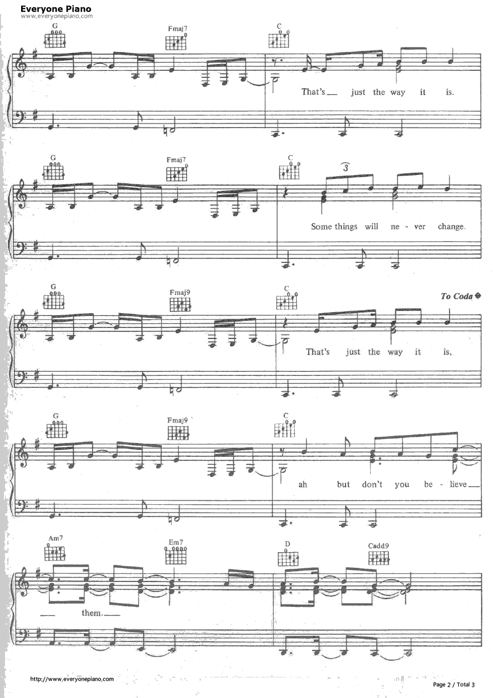 The Way It Is钢琴谱-Bruce Hornsby2