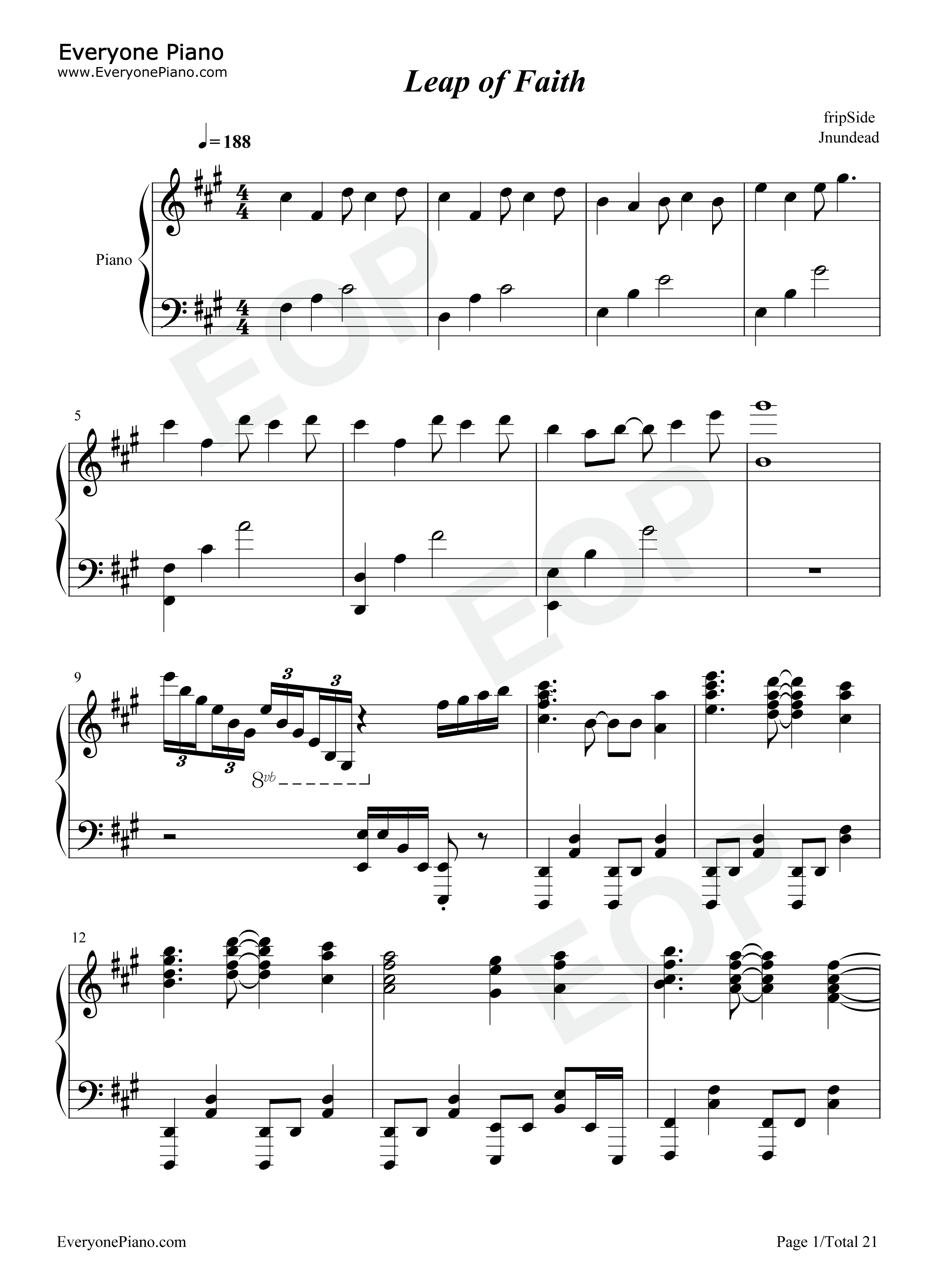 Leap of faith钢琴谱-fripSide1