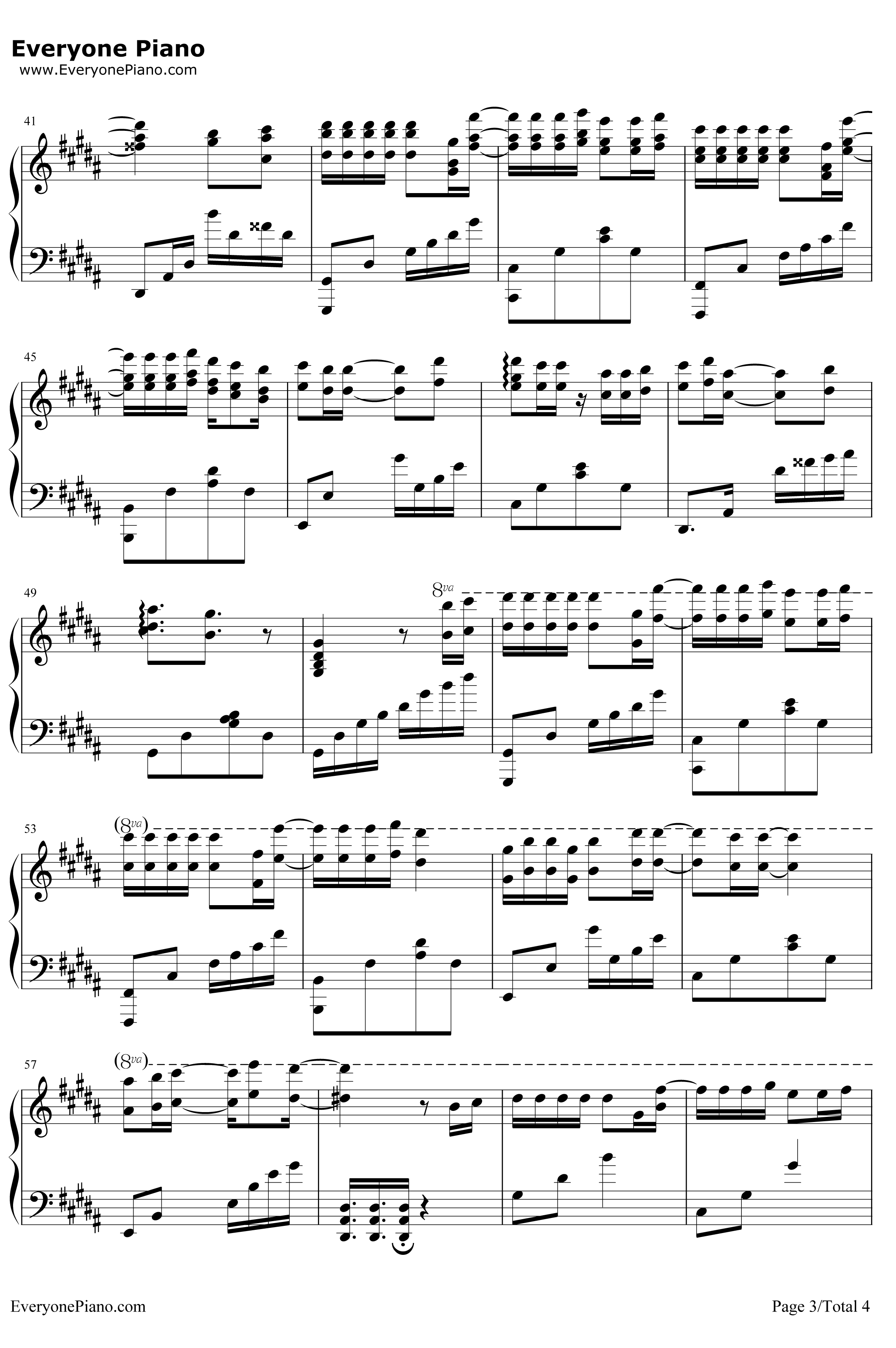 心痛2009钢琴谱 -欢子3