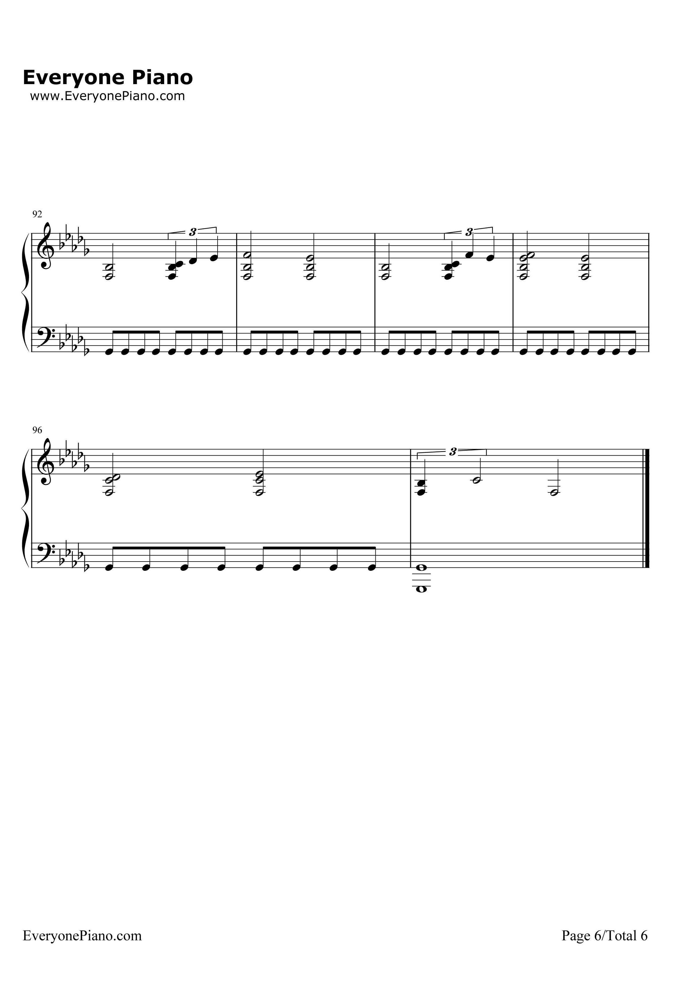 Forbidden Colours钢琴谱-坂本龙一-MerryChristmasMr.Lawrence插曲6