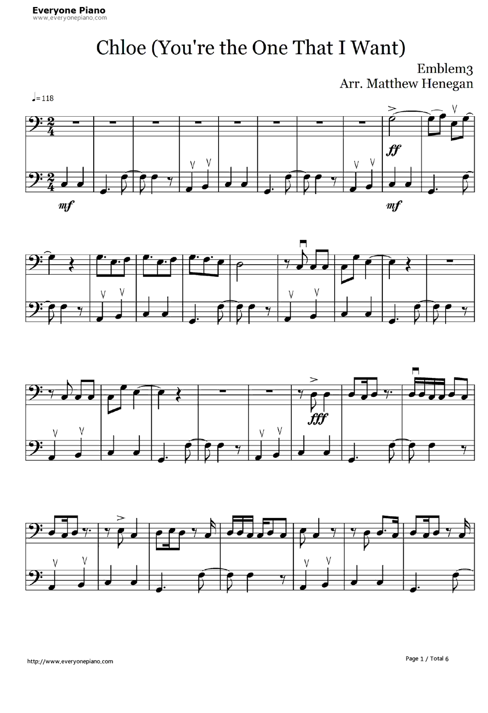 Chloe (You're the One I Want)钢琴谱-Emblem31