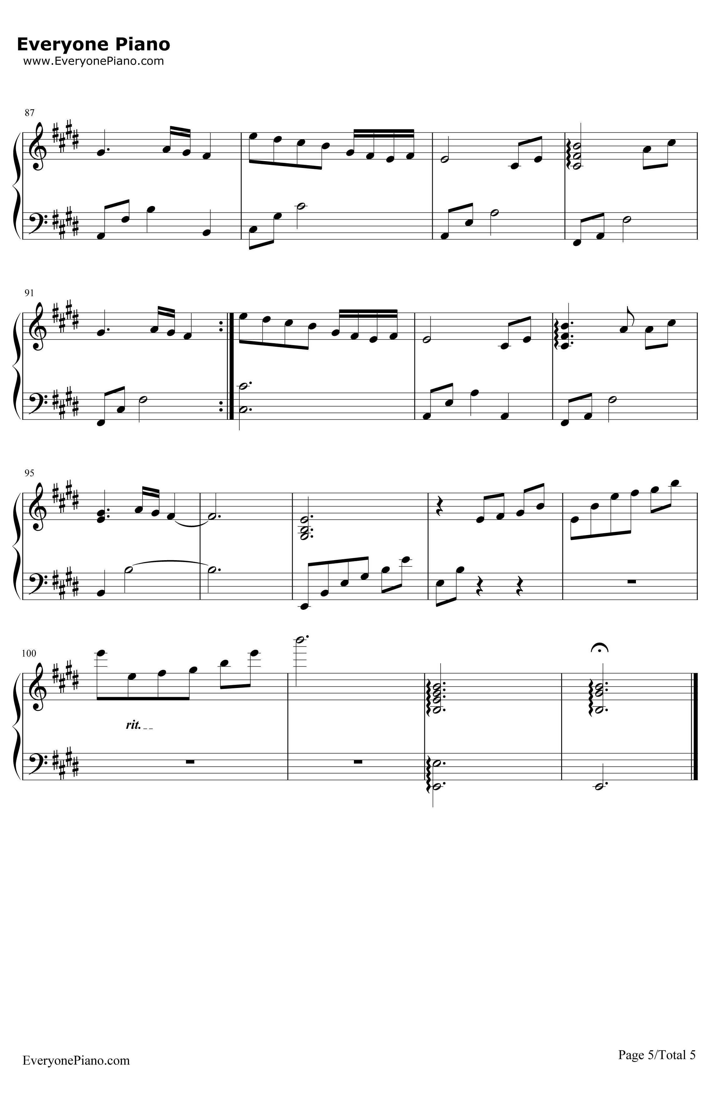 Continued Story钢琴谱-Hitomi(黒石ひとみ)-CodeGeass反叛的鲁路修R2插曲5