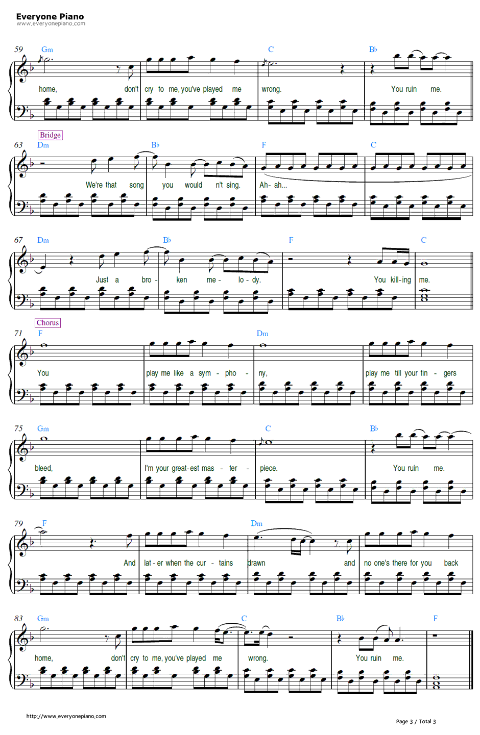 You Ruin Me钢琴谱-TheVeronicas3