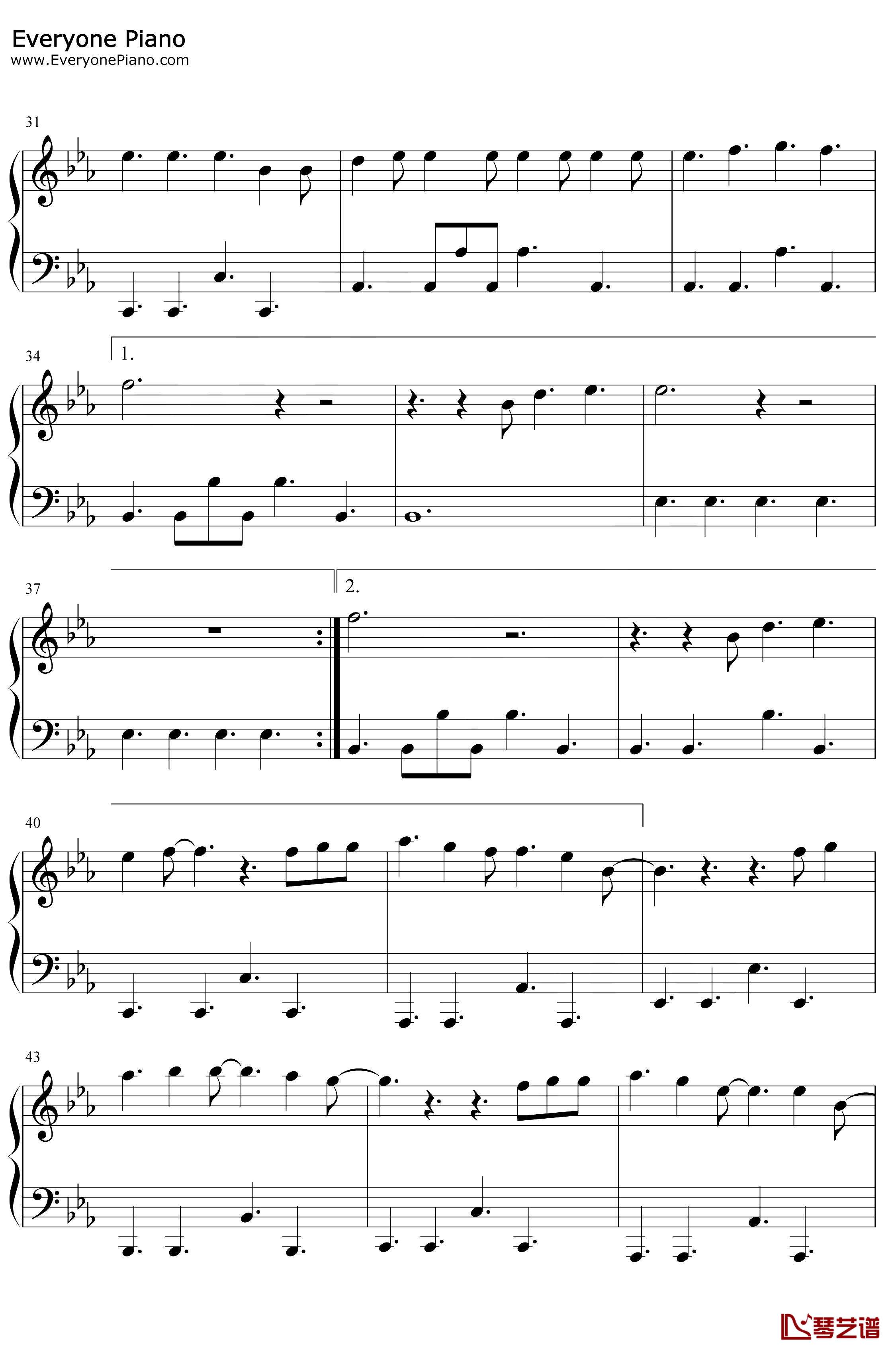 Before You Go钢琴谱-Lewis Capaldi3