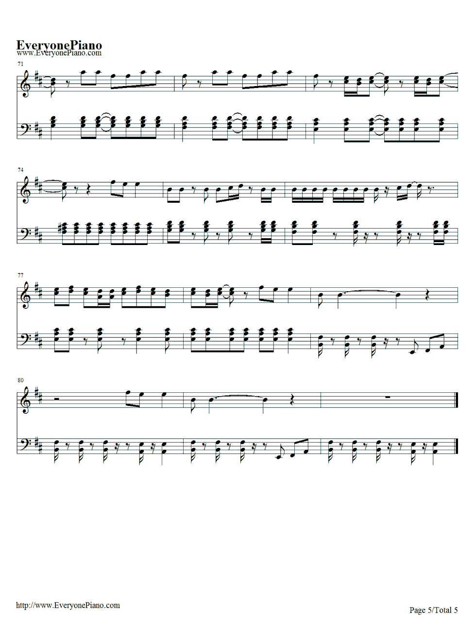Bartender钢琴谱-Lady Antebellum5