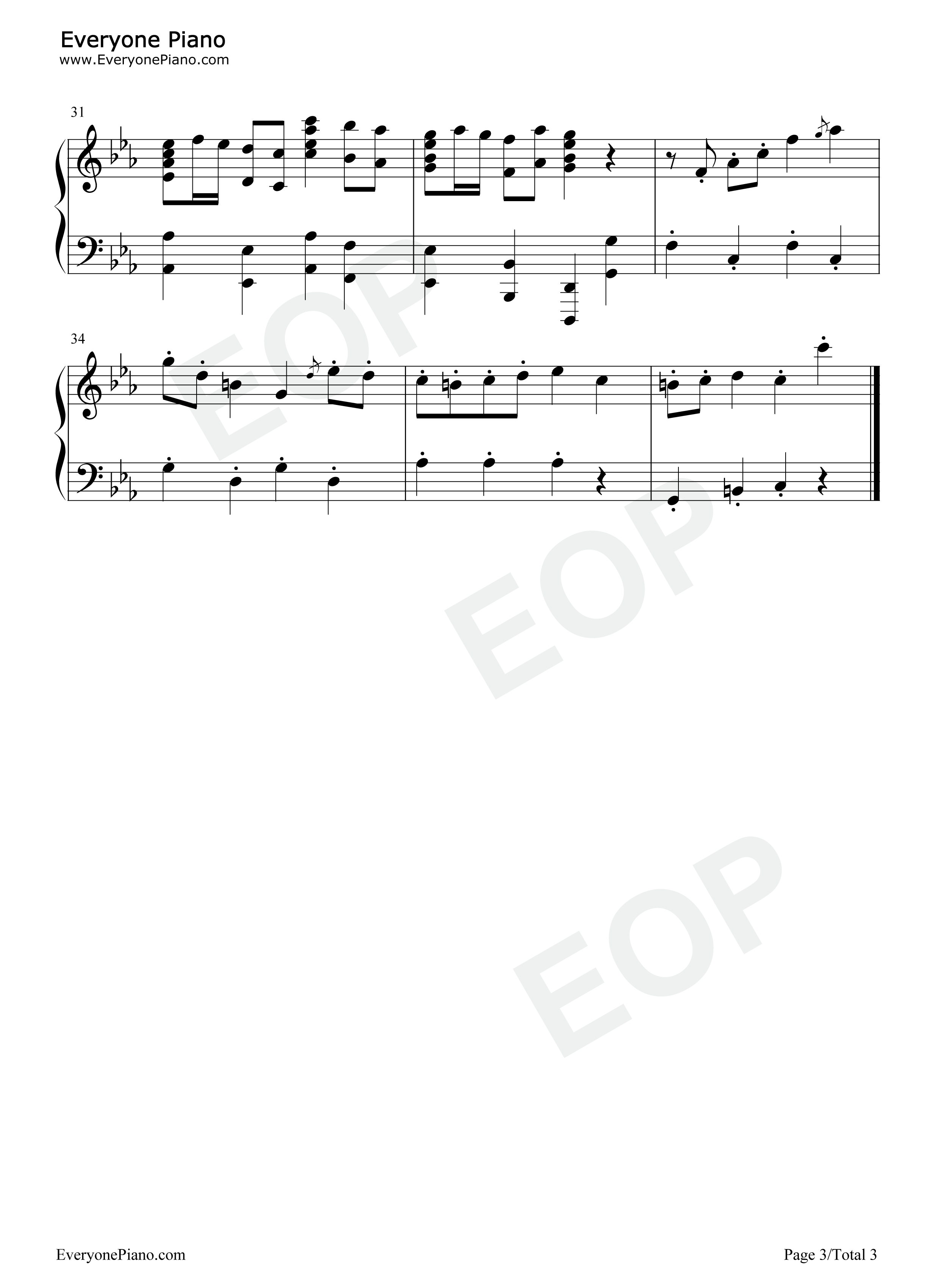 Bonetrousle钢琴谱-Toby Fox3