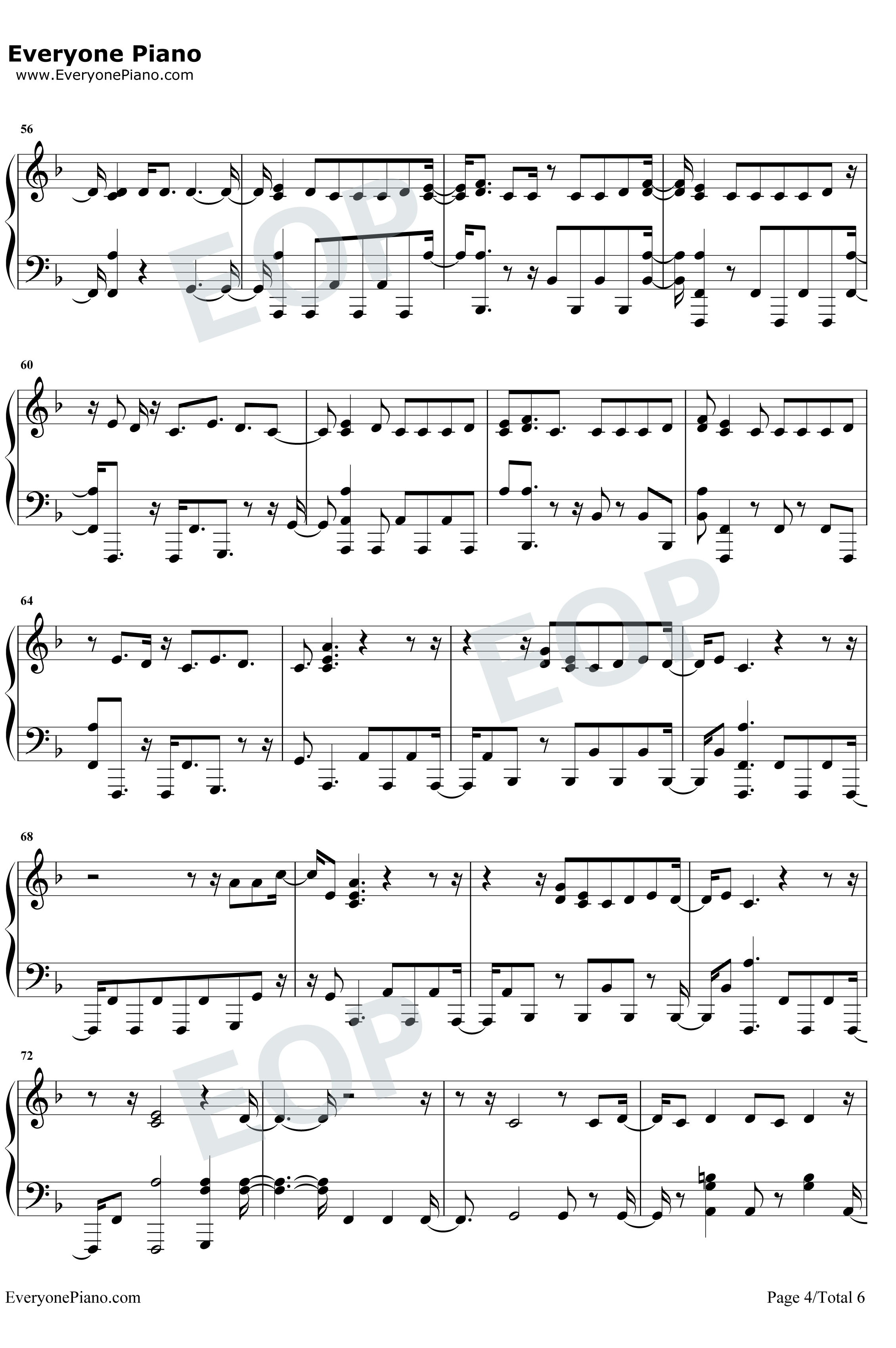 One Kiss钢琴谱-Calvin Harris / Dua Lipa4