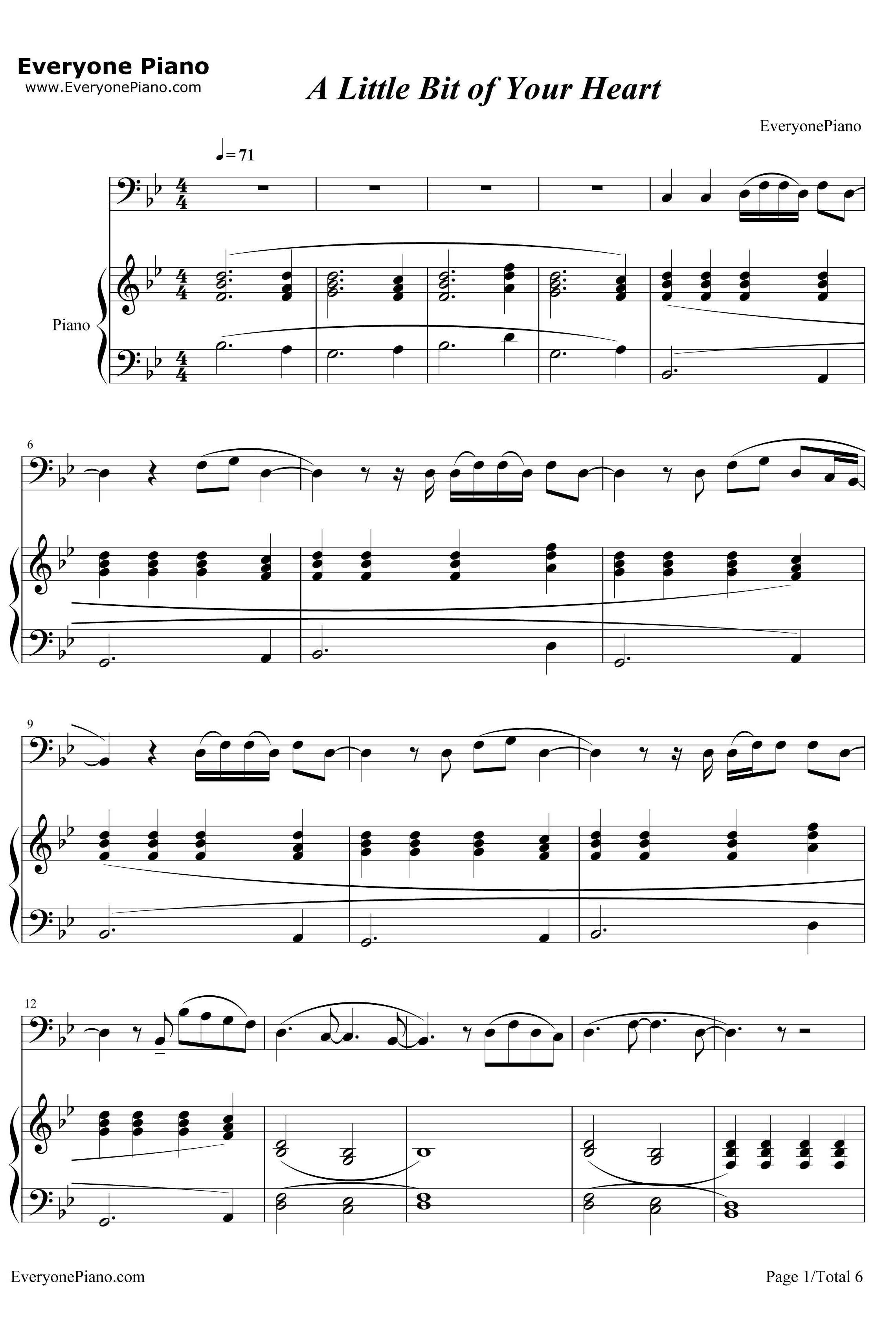 Just A Little Bit Of Your Heart钢琴谱-ArianaGrande1