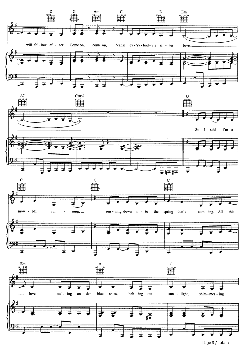 Accidentally In Love钢琴谱-Counting Crows3