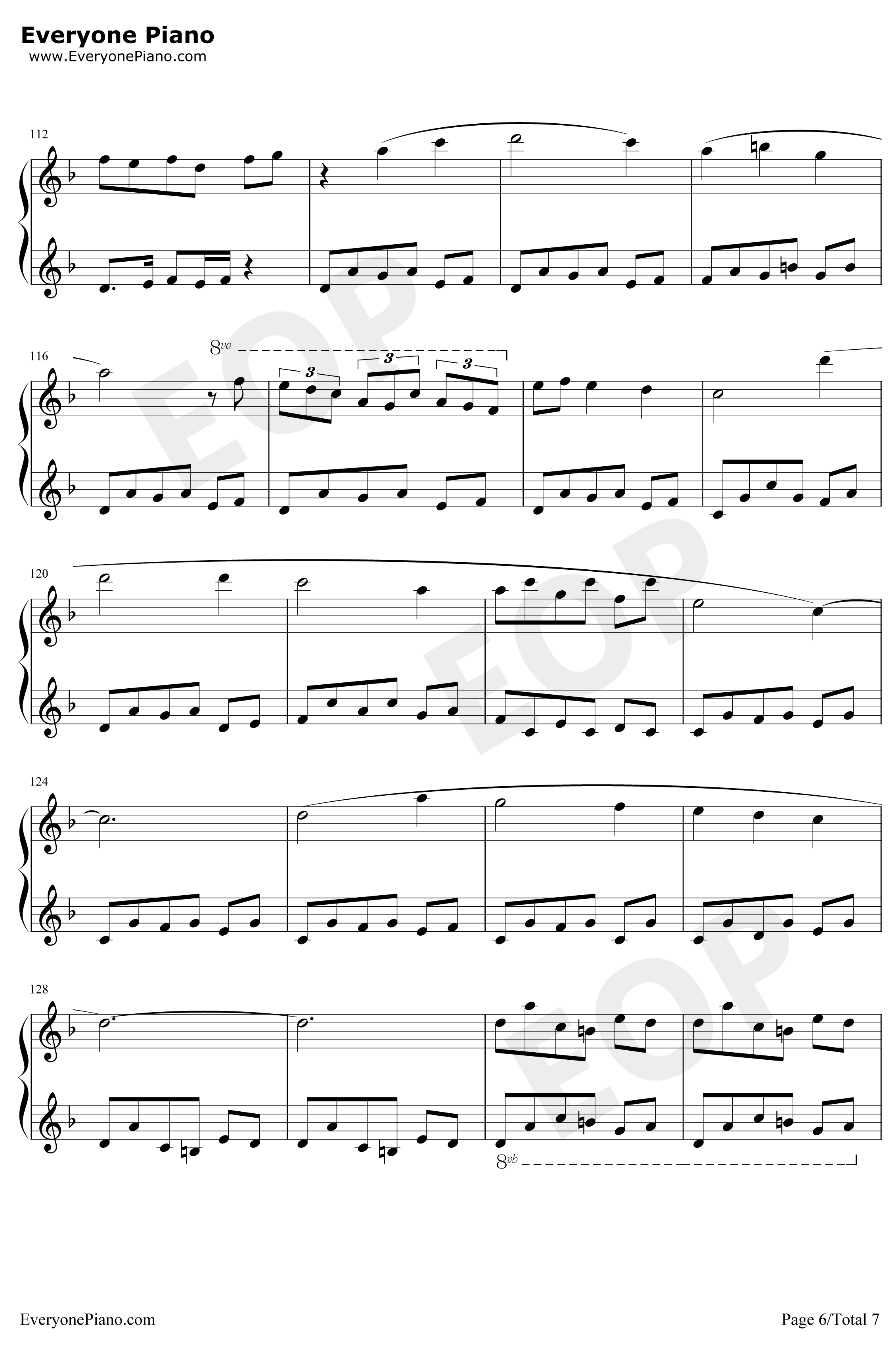Scarborough Fair钢琴谱-莎拉·布莱曼Sarah Brightman-斯卡布罗集市6