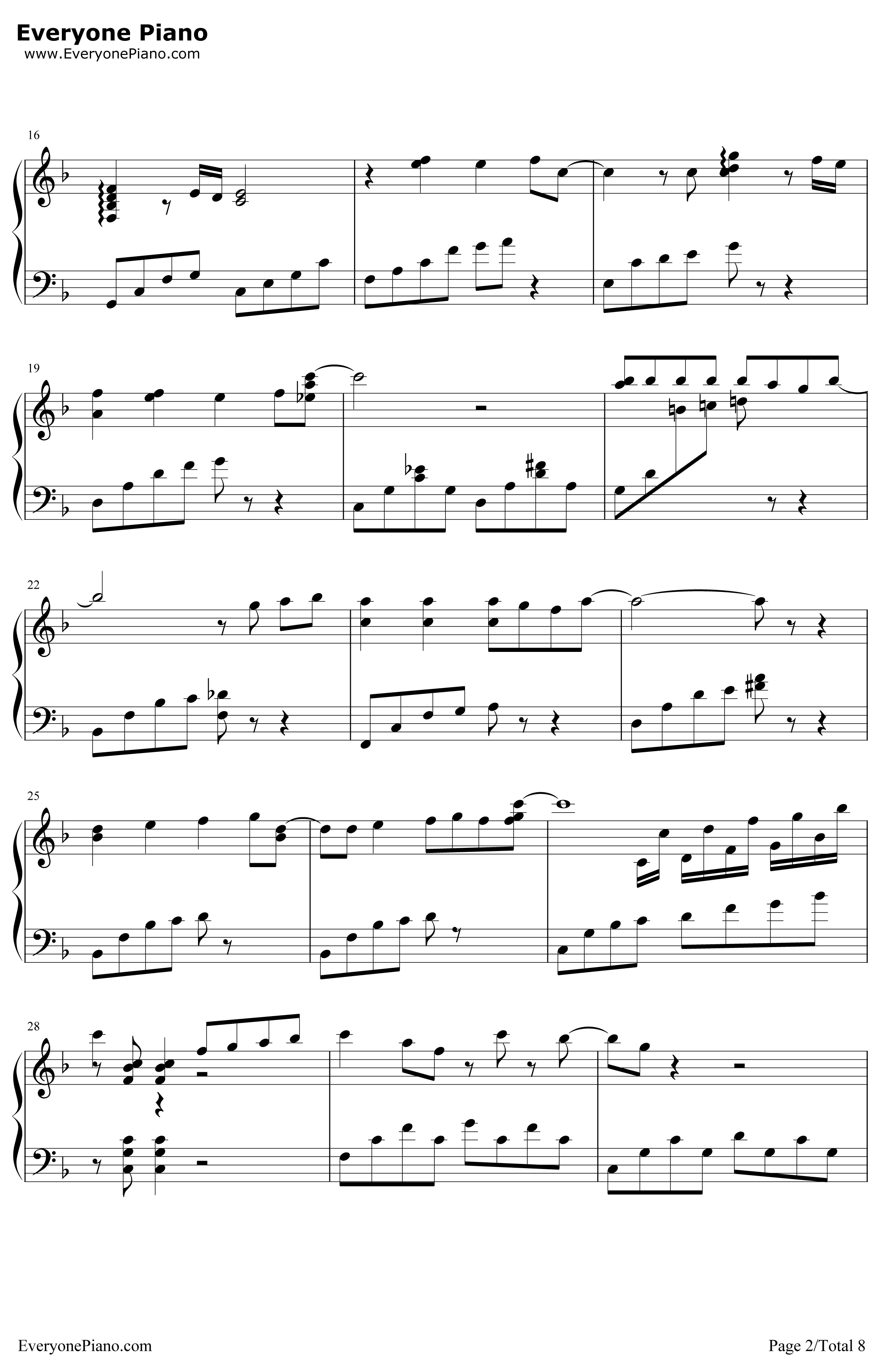龙猫主题曲钢琴谱-宫崎骏-宫崎骏动画2