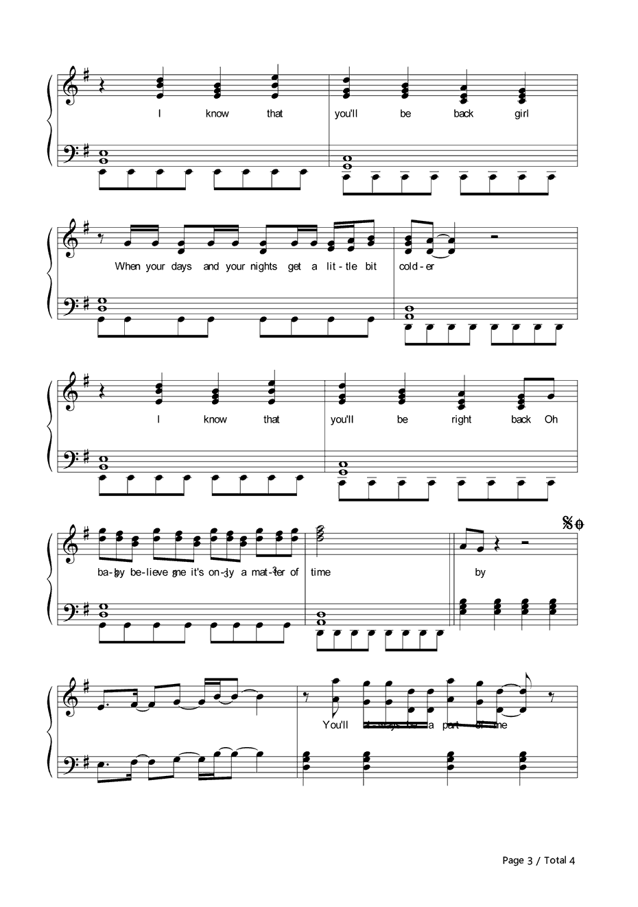 Always By My Baby钢琴谱-David Cook3