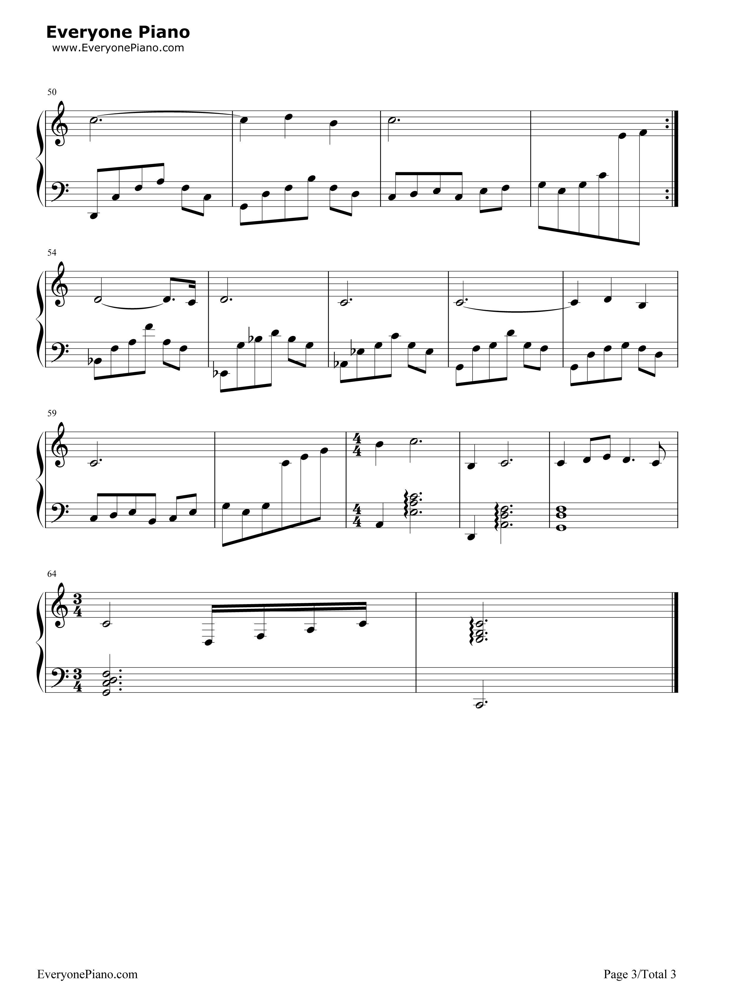 Cavatina钢琴谱-Stanley Myers3