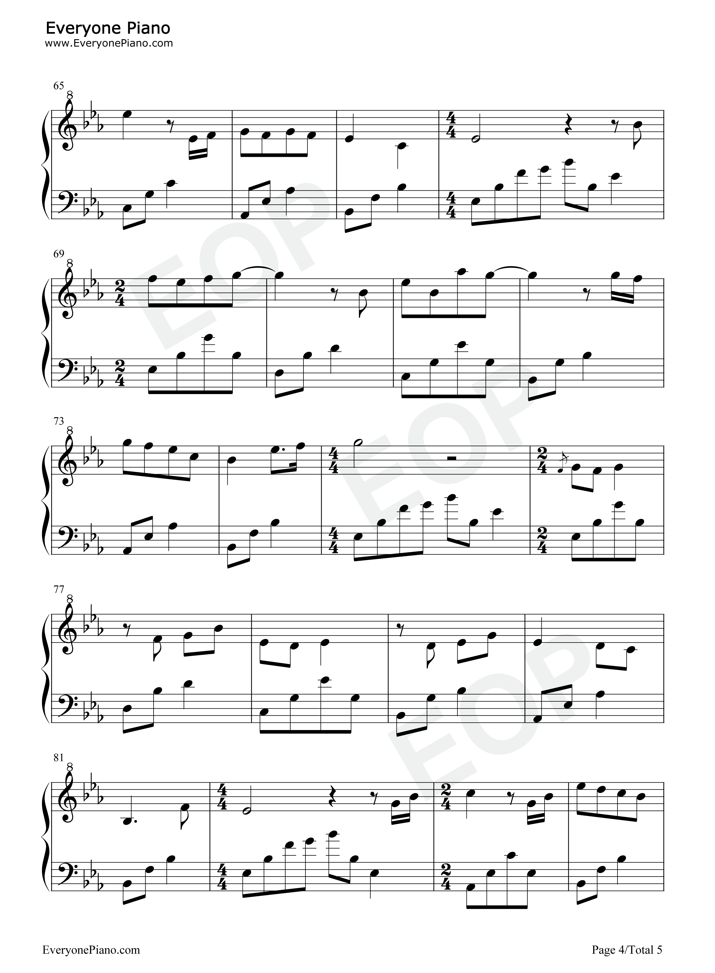 夜的钢琴曲 15钢琴谱-石进4
