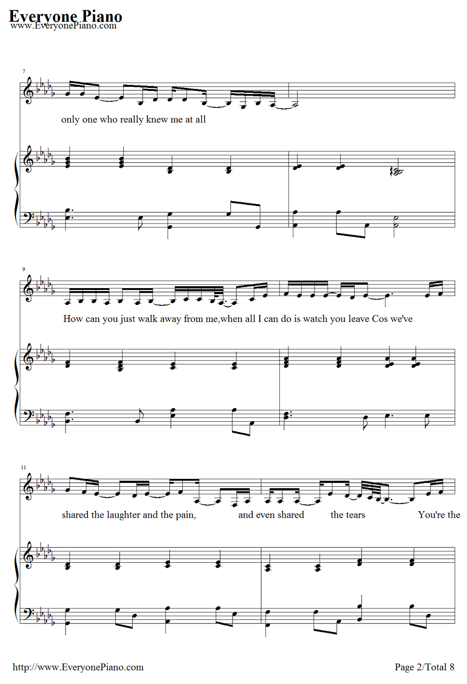 Against All Odds钢琴谱-PhilCollins-似是故人来主题曲2