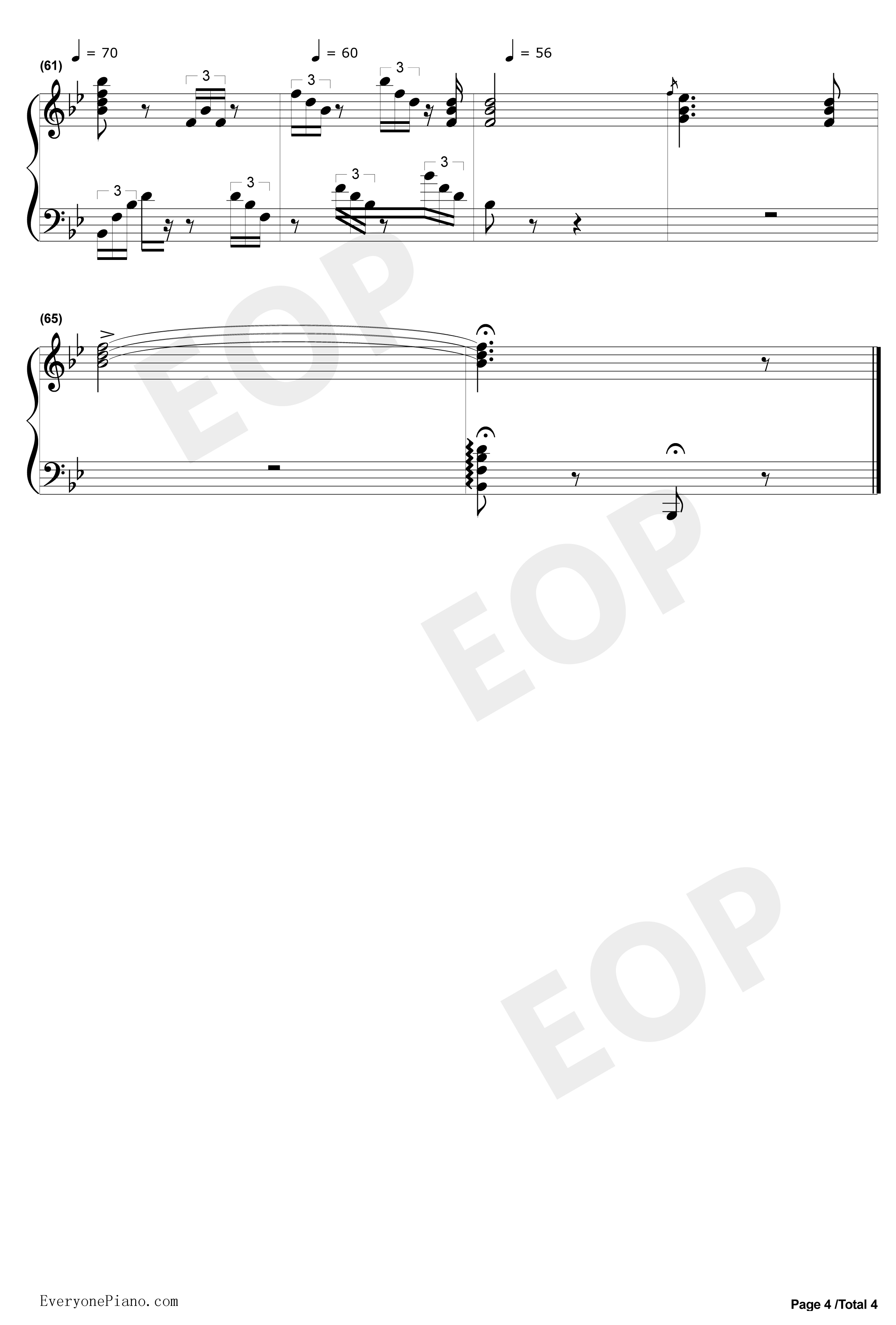 婚礼进行曲钢琴谱-瓦格纳WilhelmRichardWagner-选自歌剧罗恩格林4