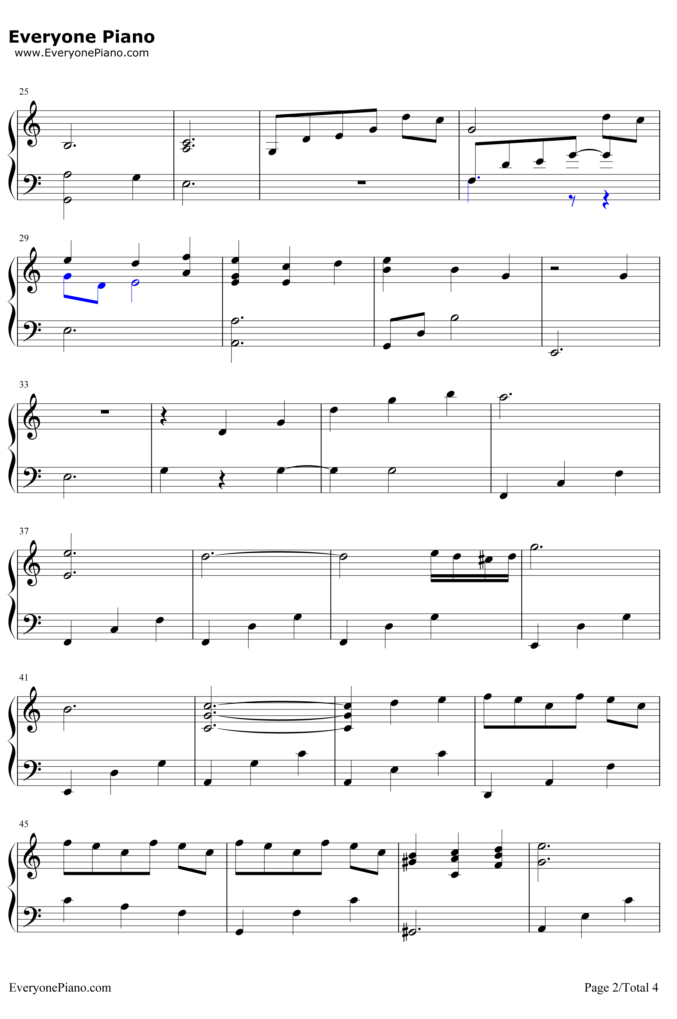 私の嘘PianoSolo钢琴谱-横山克-四月是你的谎言OST2