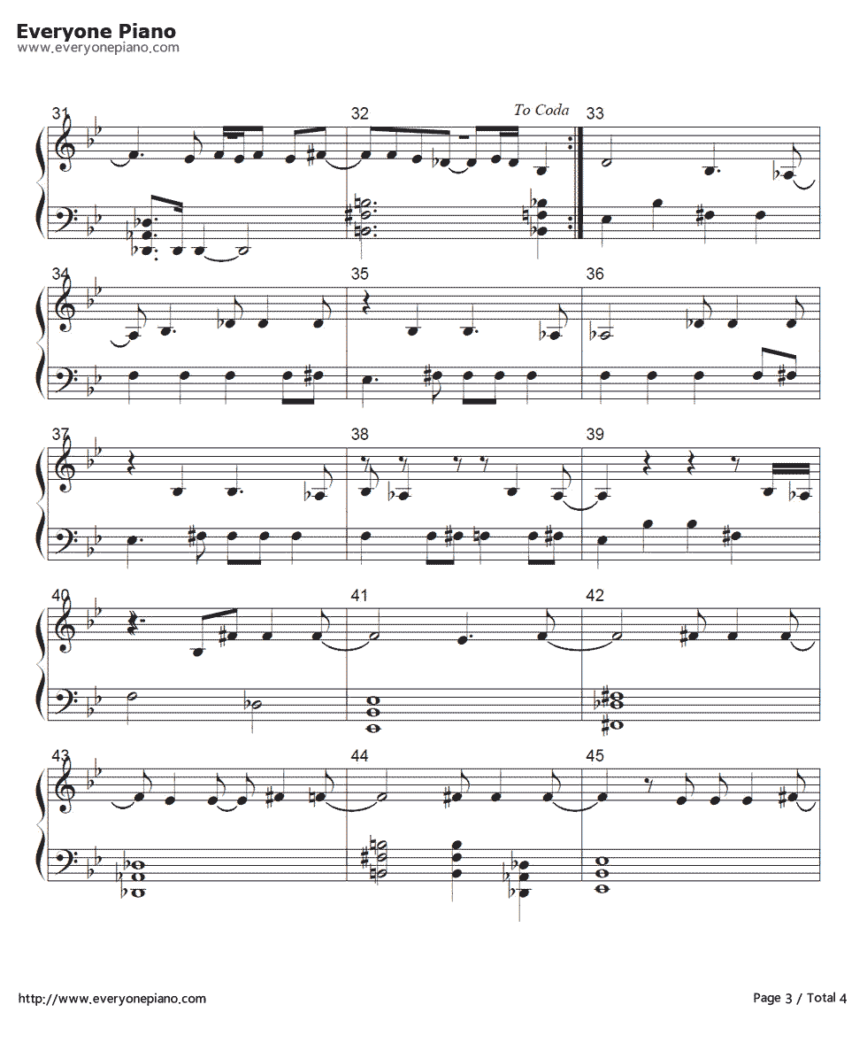 In The End钢琴谱-林肯公园  Linkin Park3