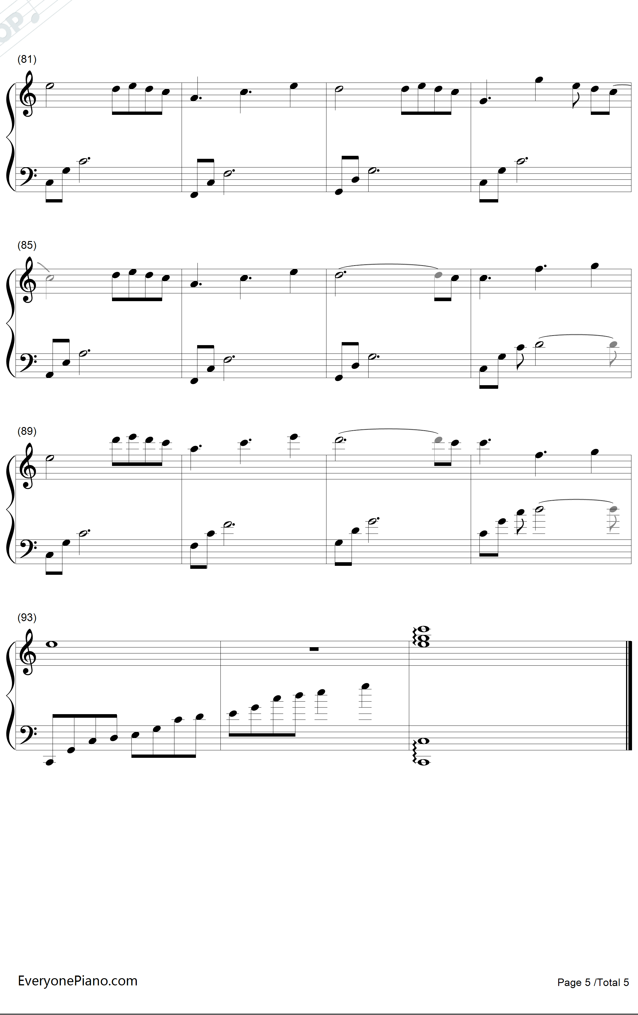 What Are Words钢琴谱-ChrisMedina-简单完美版5