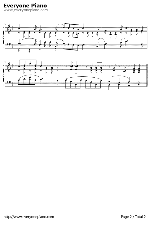 快乐的农夫钢琴谱-舒曼Schumann2