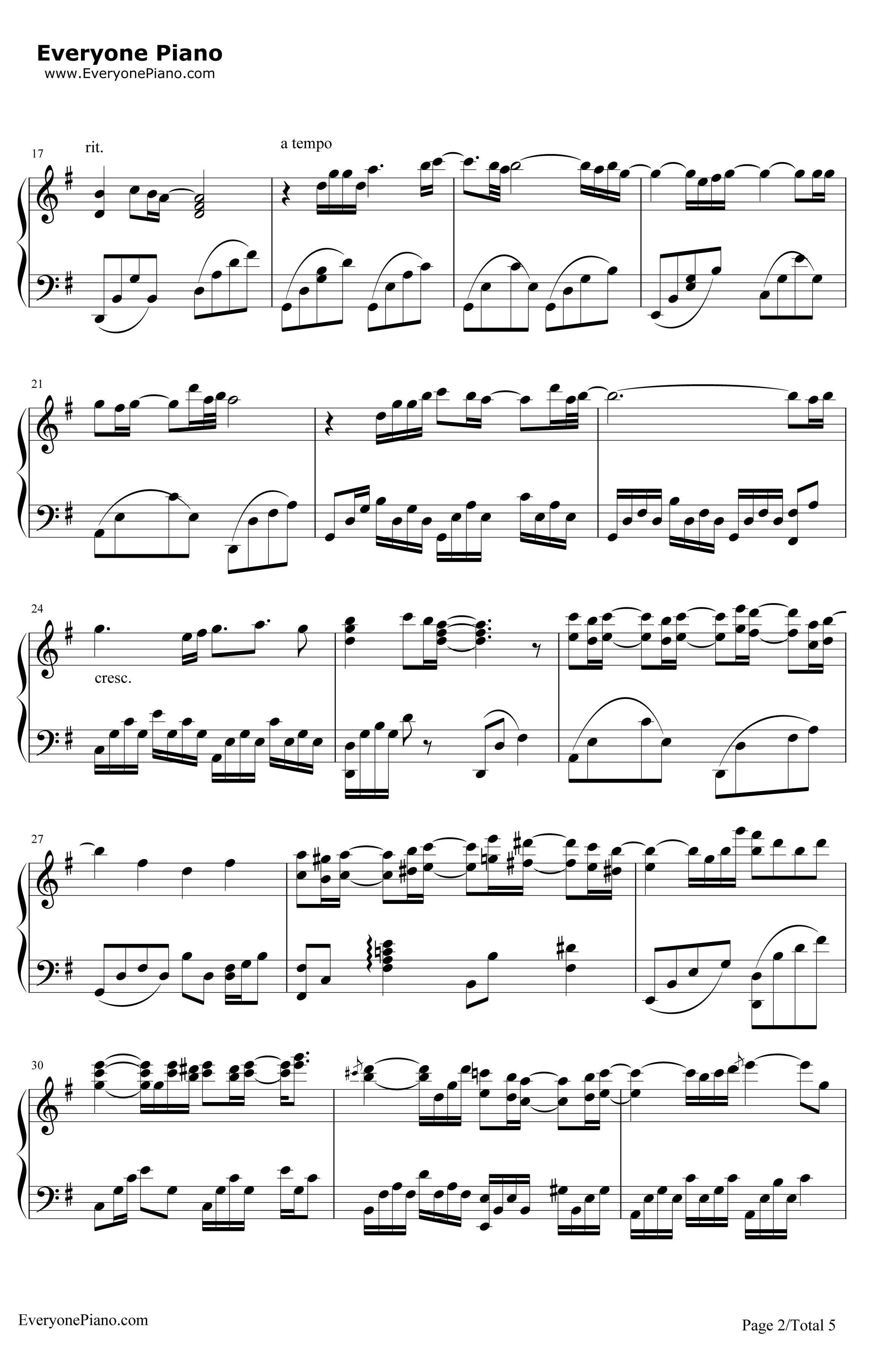 WhatMakesYouBeautiful钢琴谱2