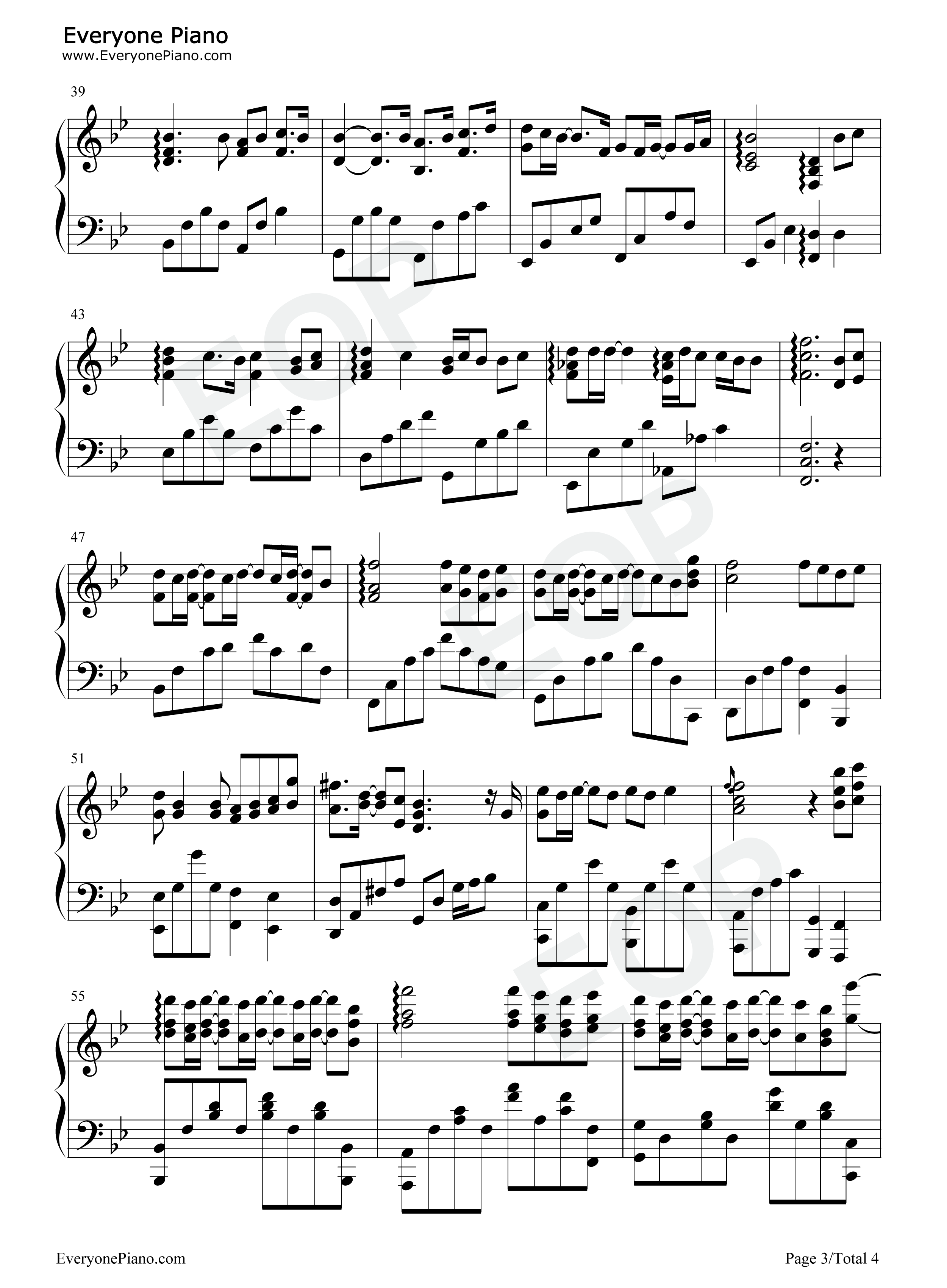 爱你没错钢琴谱-张信哲3