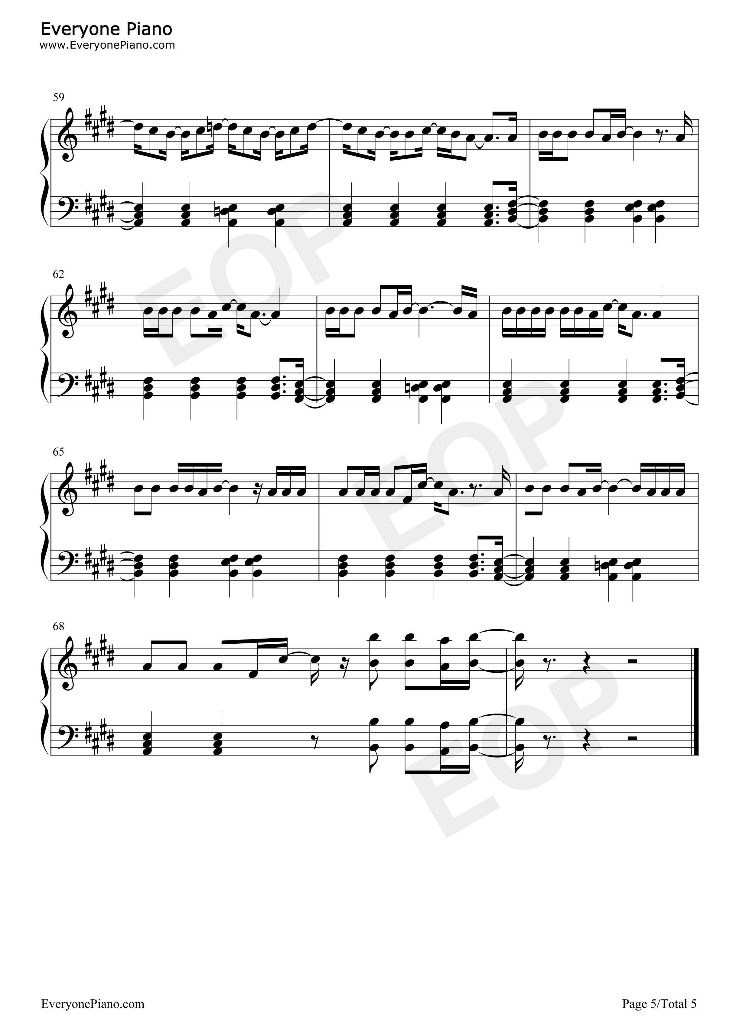 Take Back The Night钢琴谱-Justin Timberlake5