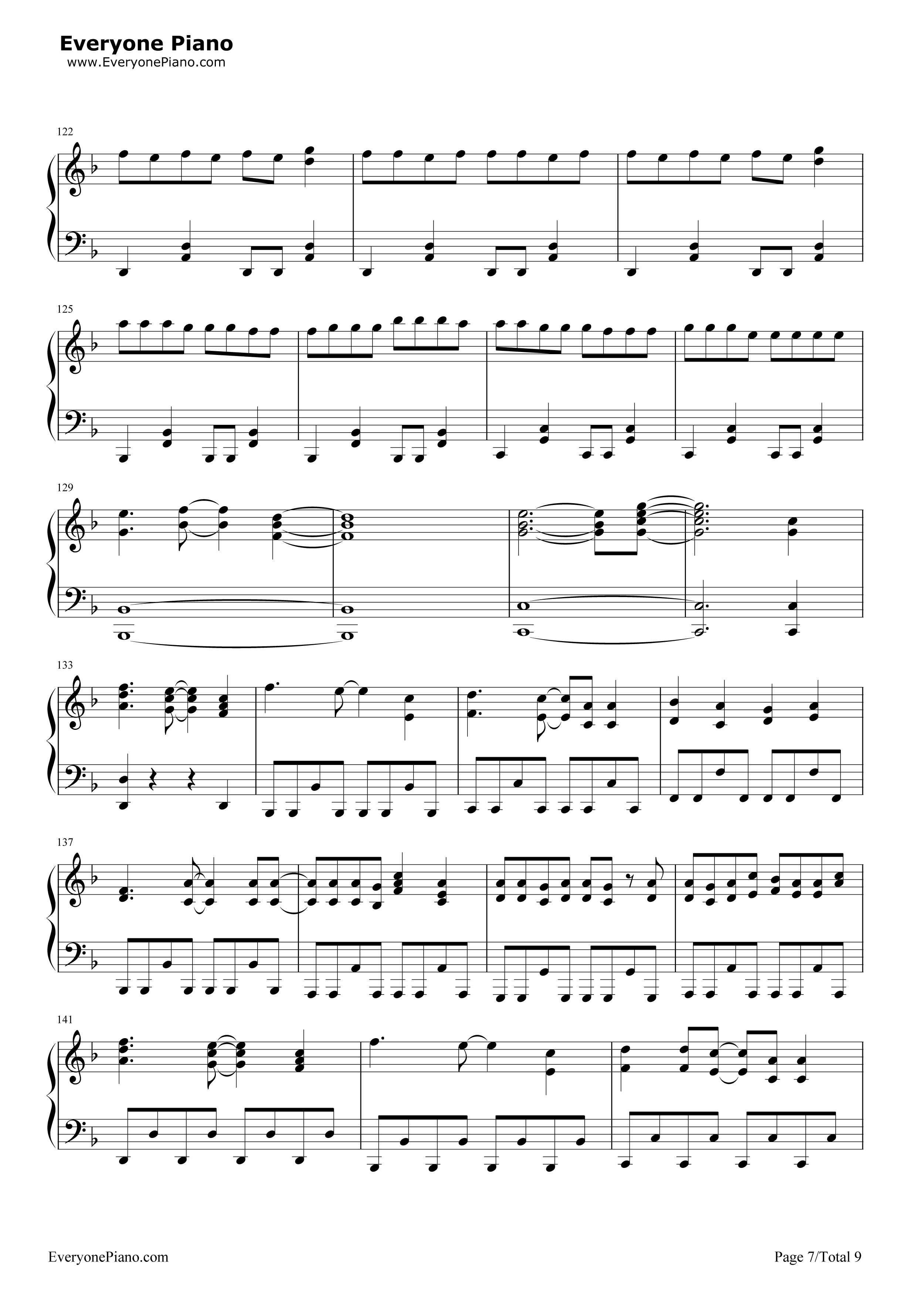 からくり卍ばーすと钢琴谱-镜音リンAppend 镜音レンAppend7