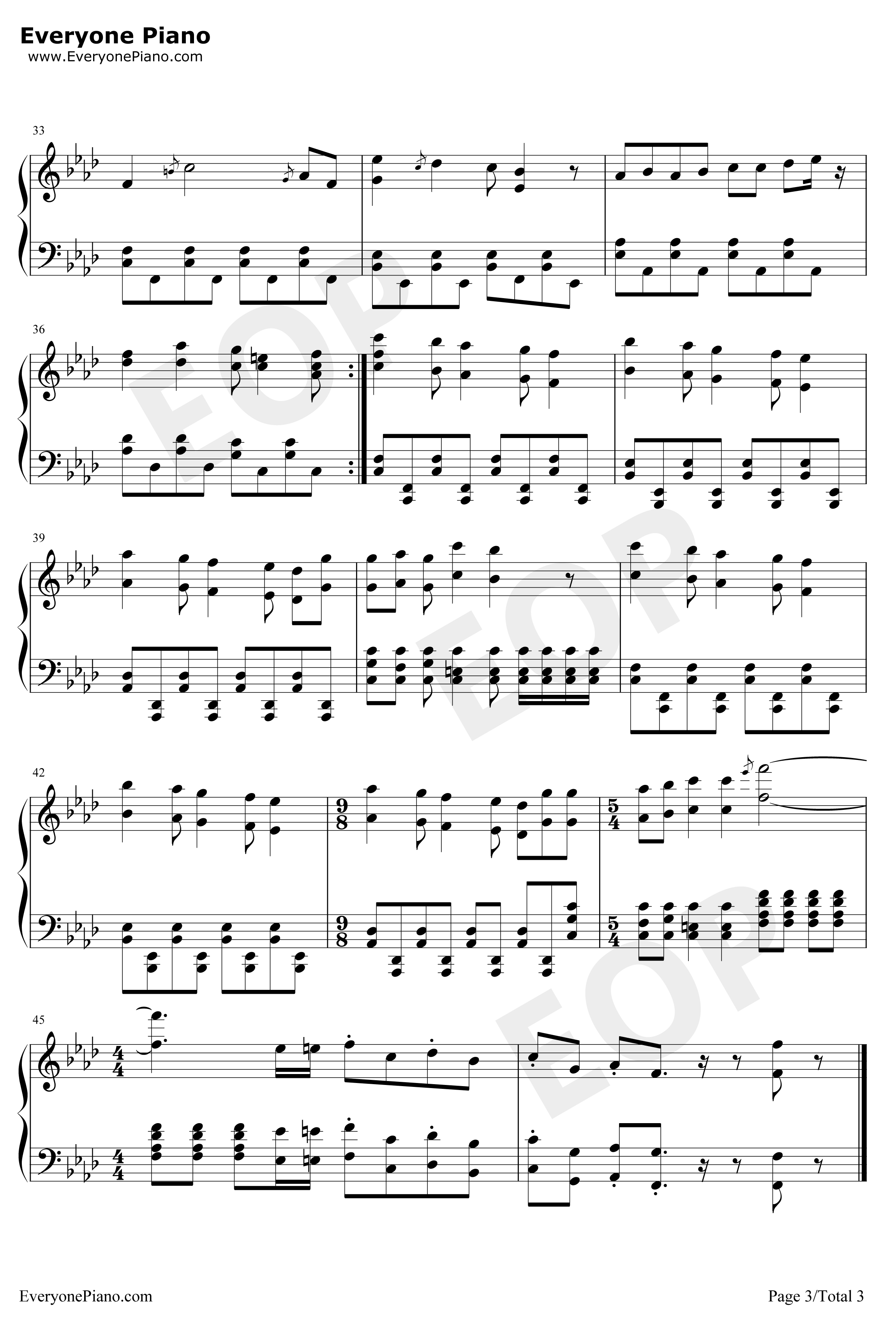 如果有你在钢琴谱-伊织-キミがいれば3