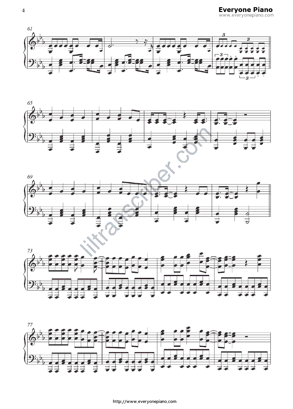 Judas钢琴谱-Lady Gaga4