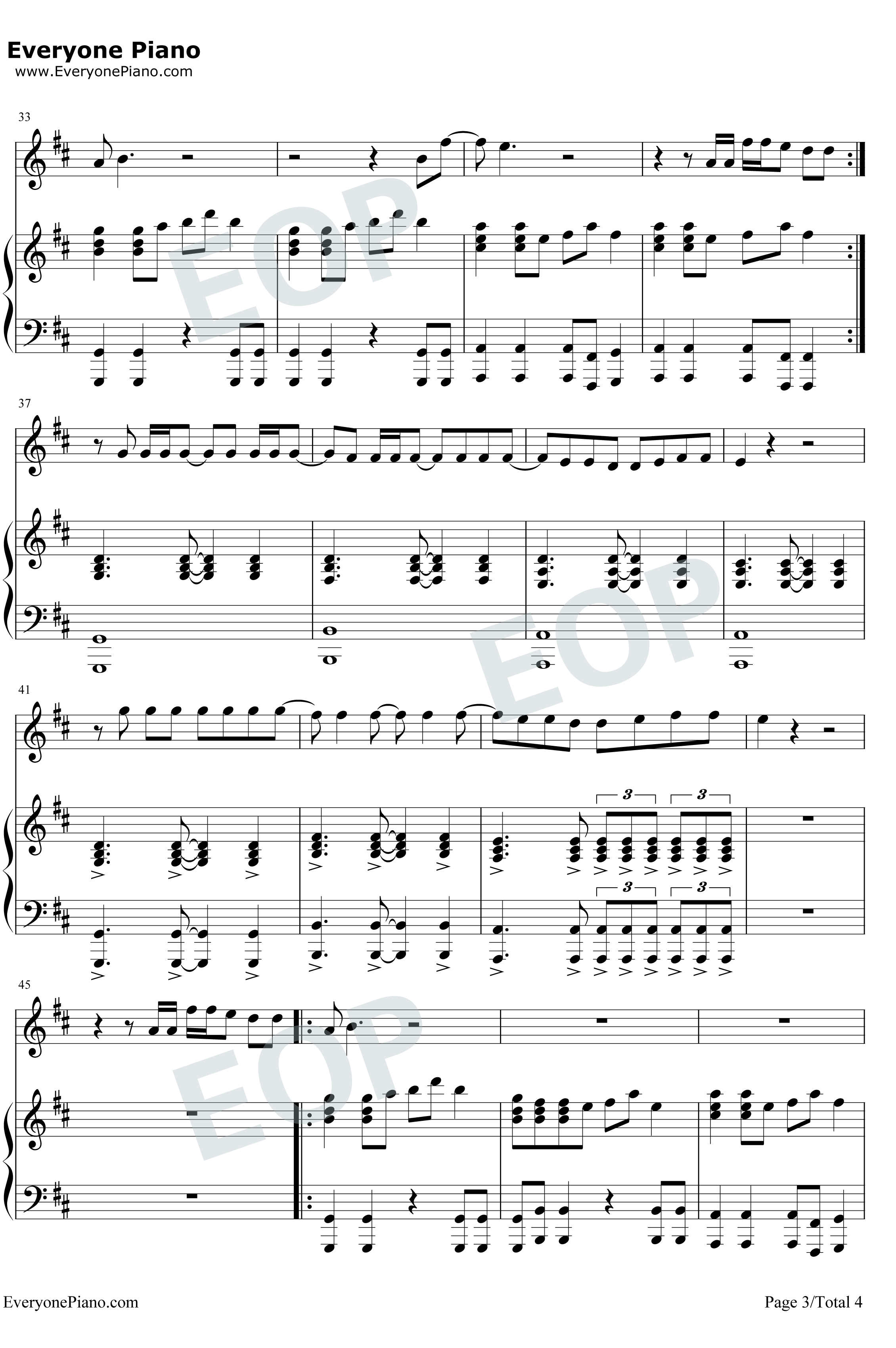 Middle of the Night钢琴谱-The Vamps / Martin Jensen3