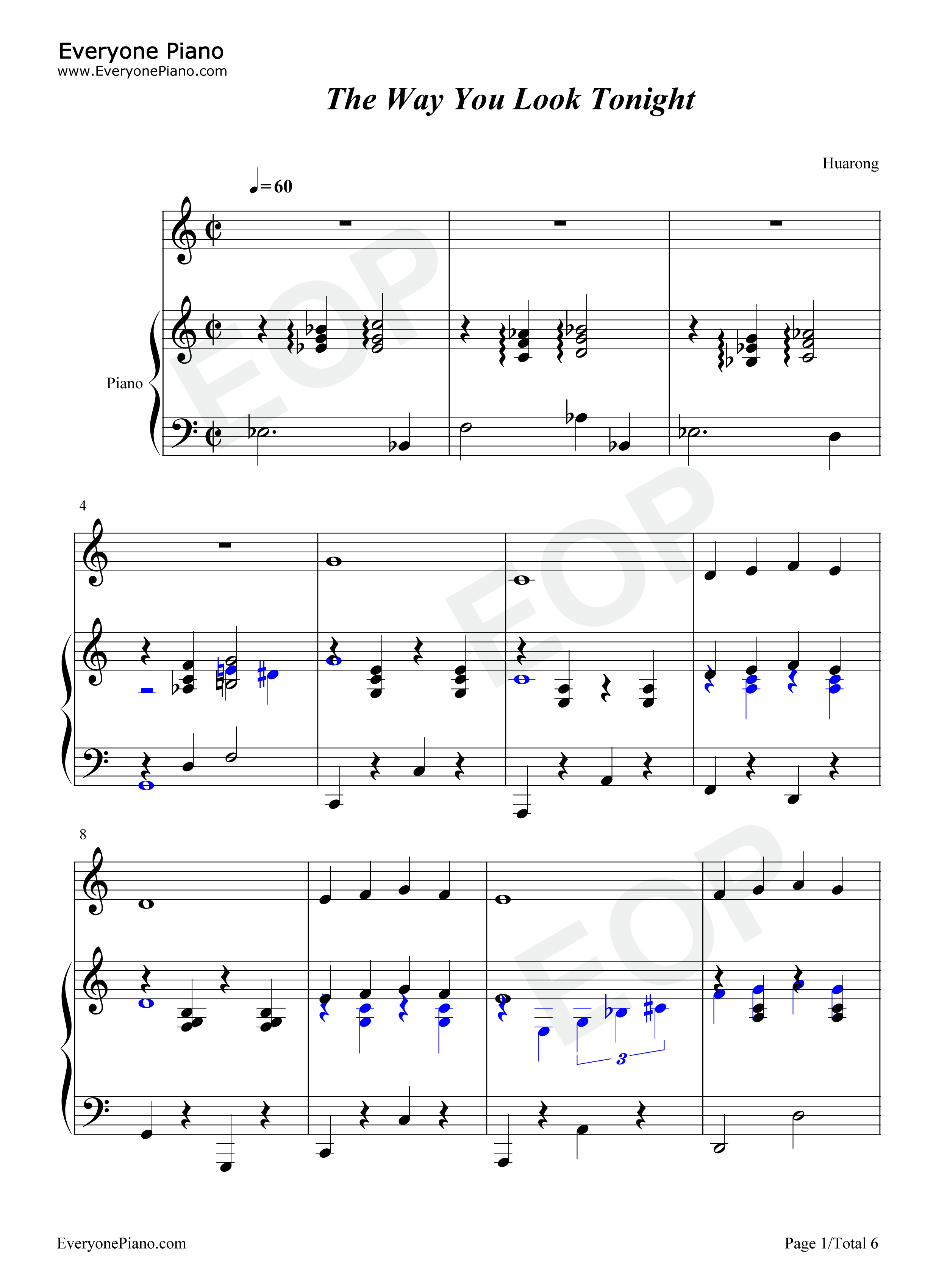 The Way You Look Tonight钢琴谱-Jerome Kern1