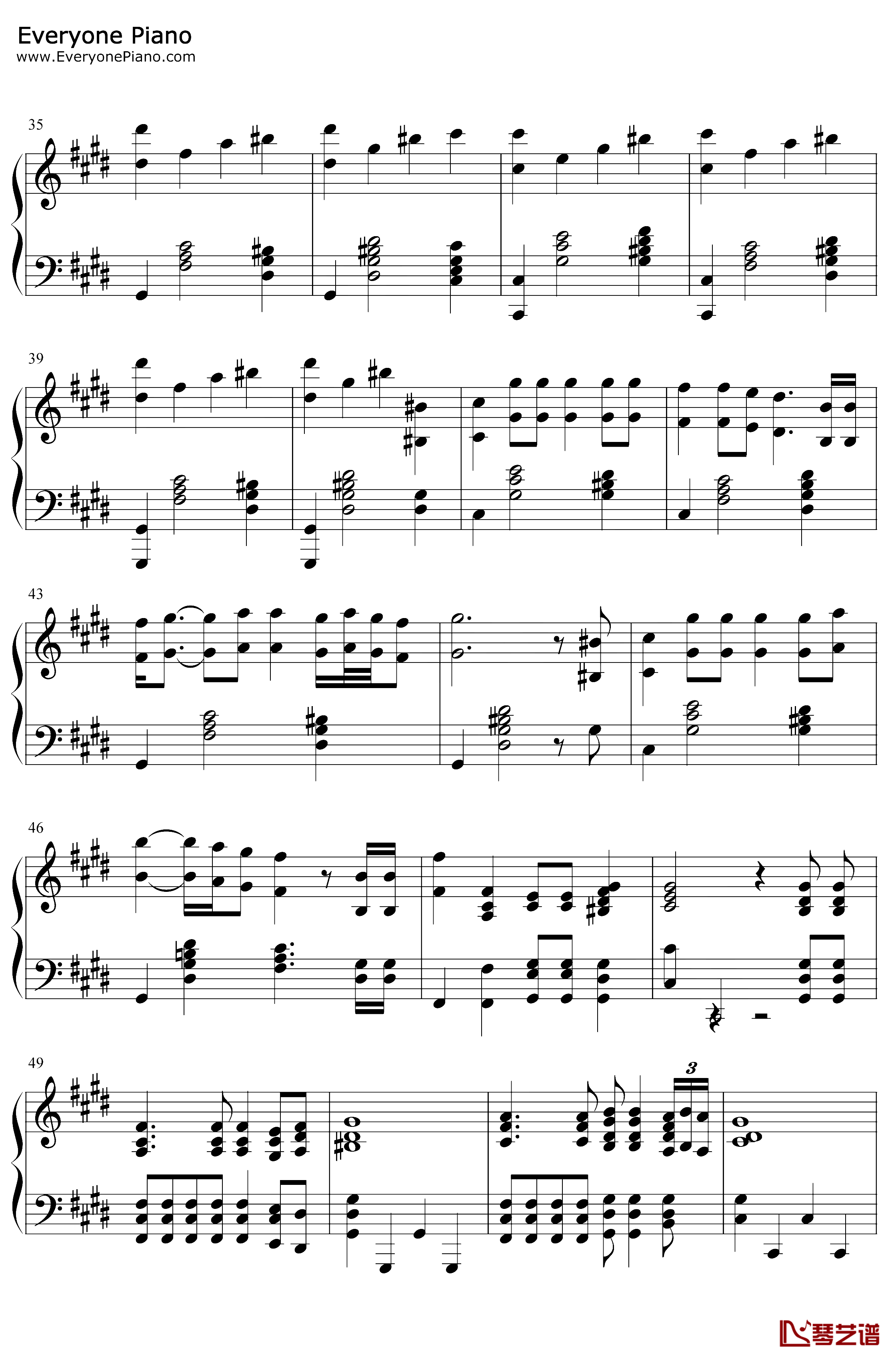 Jenny Of Oldstones钢琴谱-Florenceand the Machine-JennysSong-权力的游戏第八季插曲3