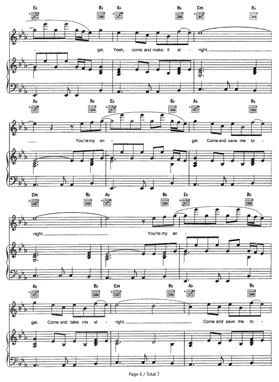 Angel钢琴谱-Aerosmith6