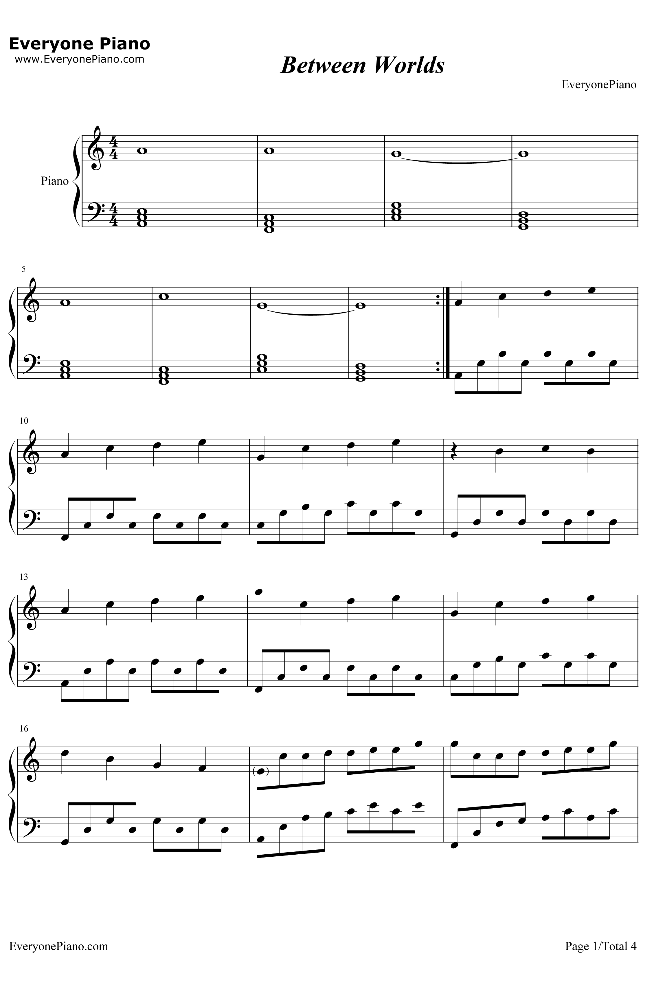 Between Worlds钢琴谱-RogerSubirana1