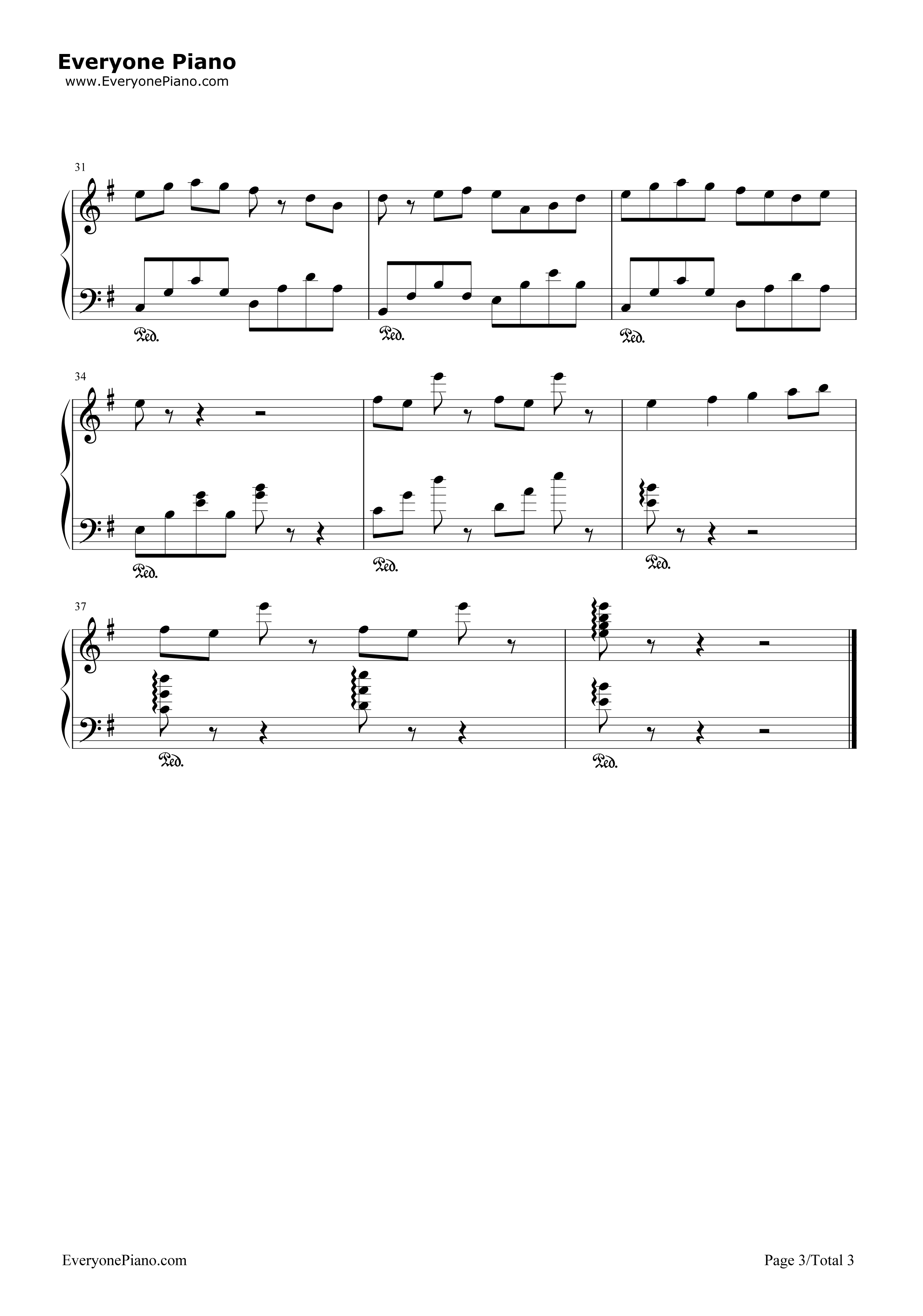 典狱司钢琴谱-音频怪物李楠3