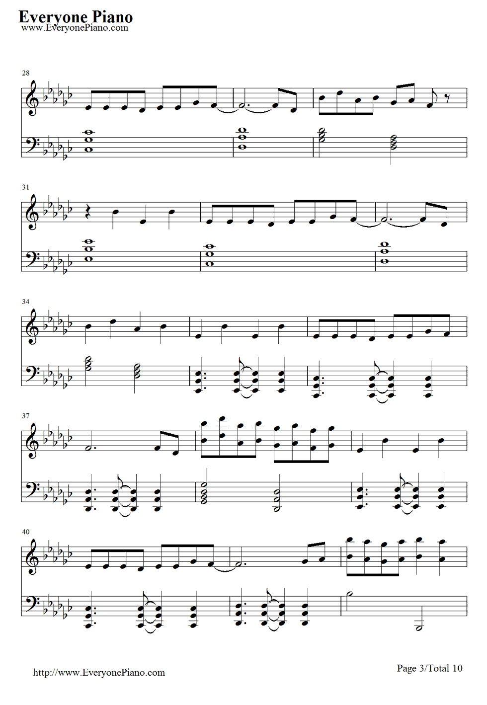 I Knew You Were Trouble钢琴谱-Taylor Swift3