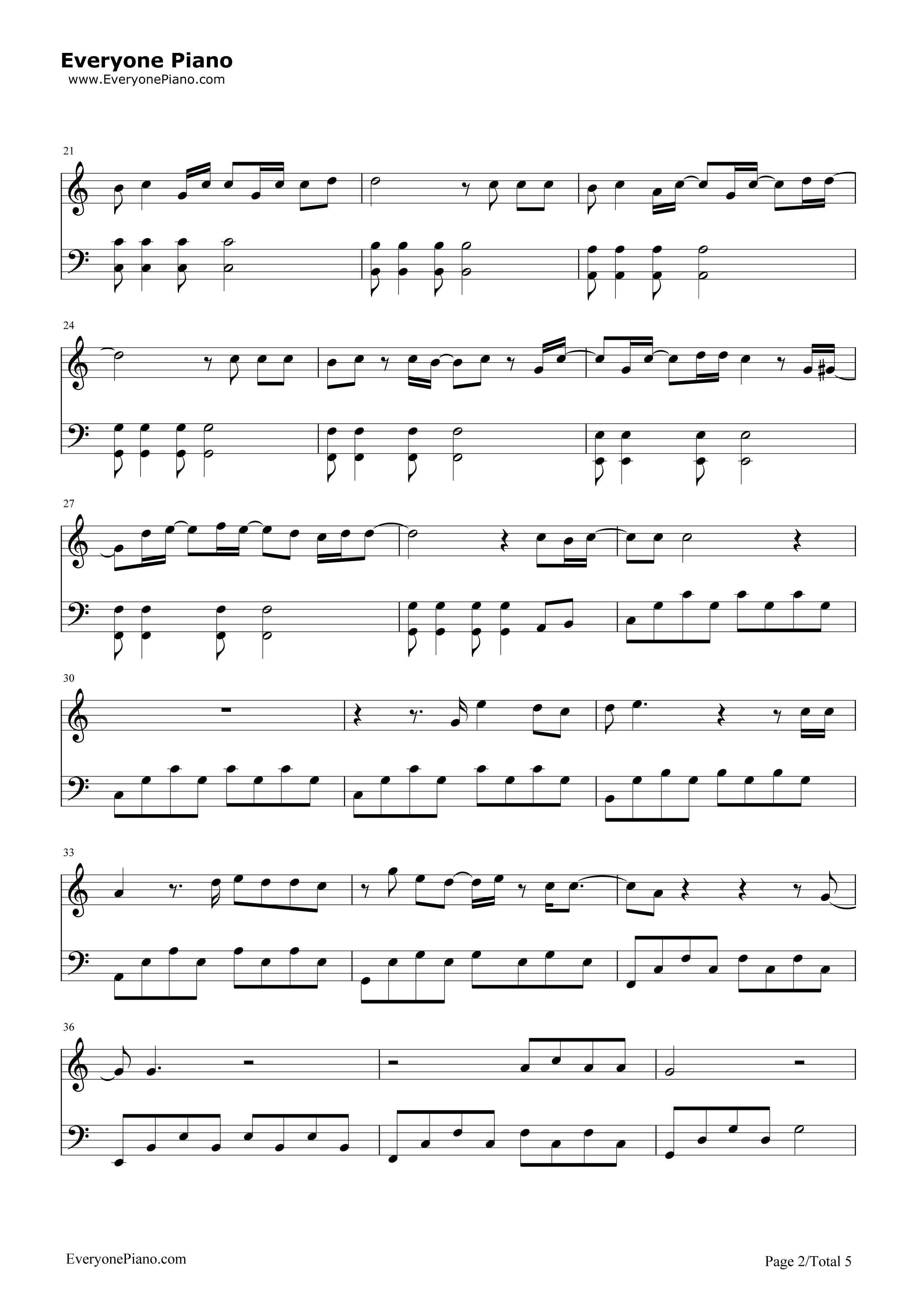 Wherever You Are钢琴谱-One Ok Rock2
