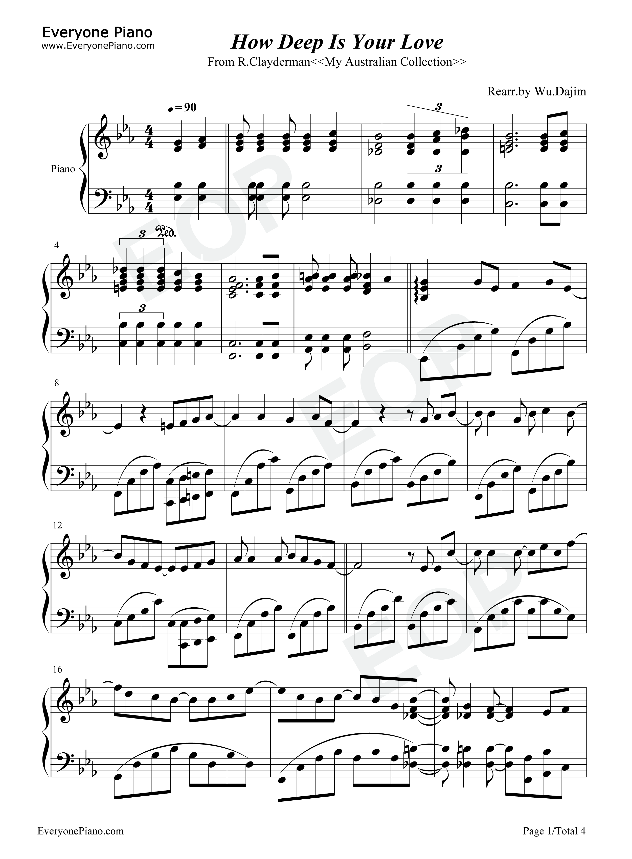 How Deep Is Your Love钢琴谱-Bee Gees1