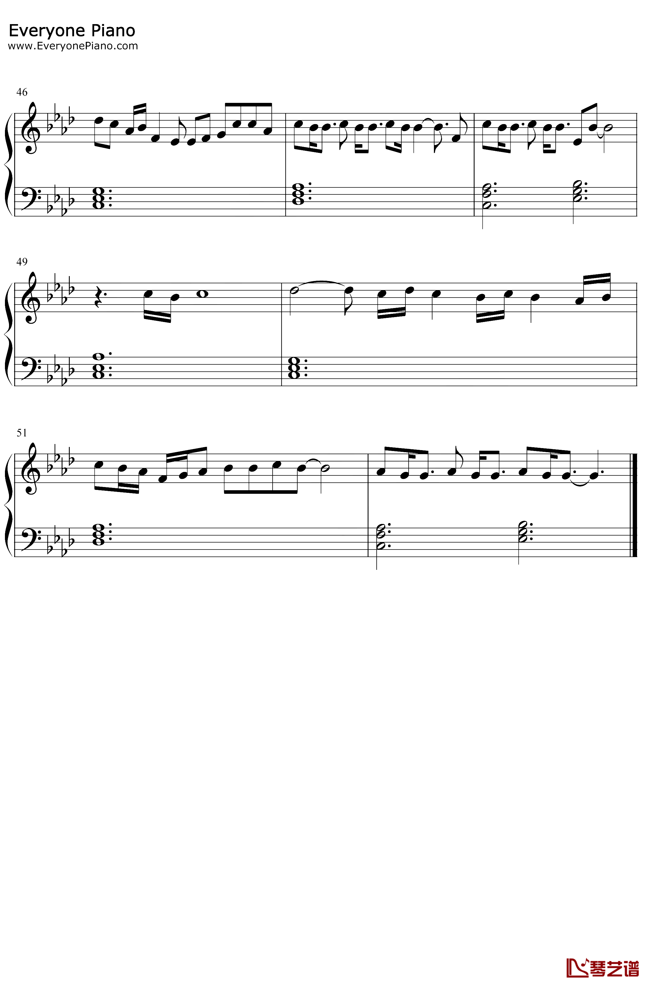Stuck with U钢琴谱-Ariana Grande Justin Bieber4
