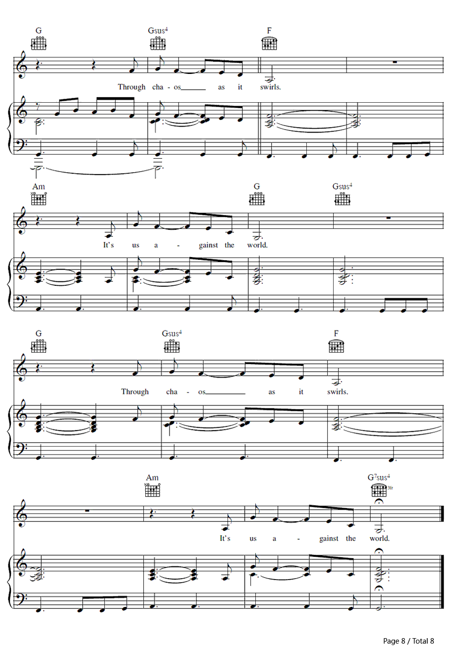 UsAgainsttheWorld钢琴谱-Coldplay8